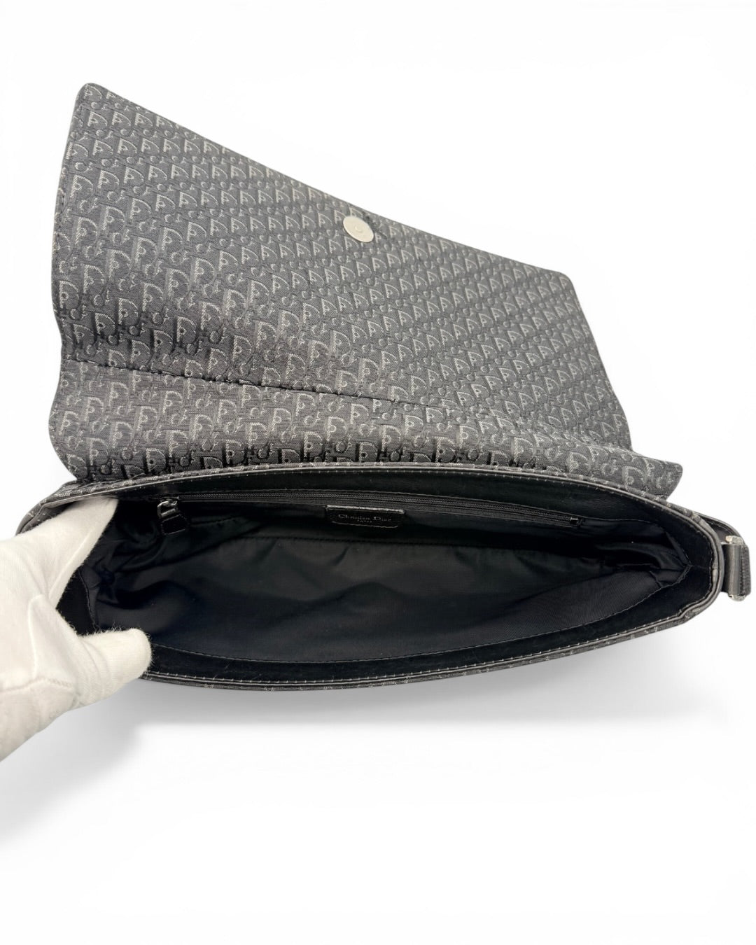 Mala de ombro Christian Dior Vintage Oblique Canvas Baguette