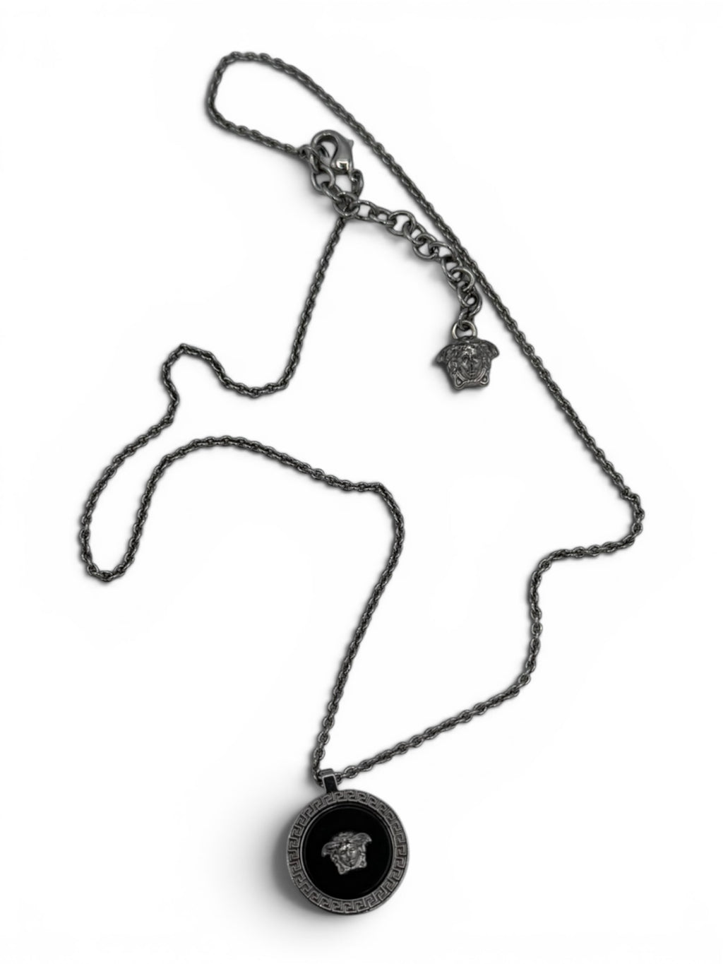 Versace Medusa necklace silver tone