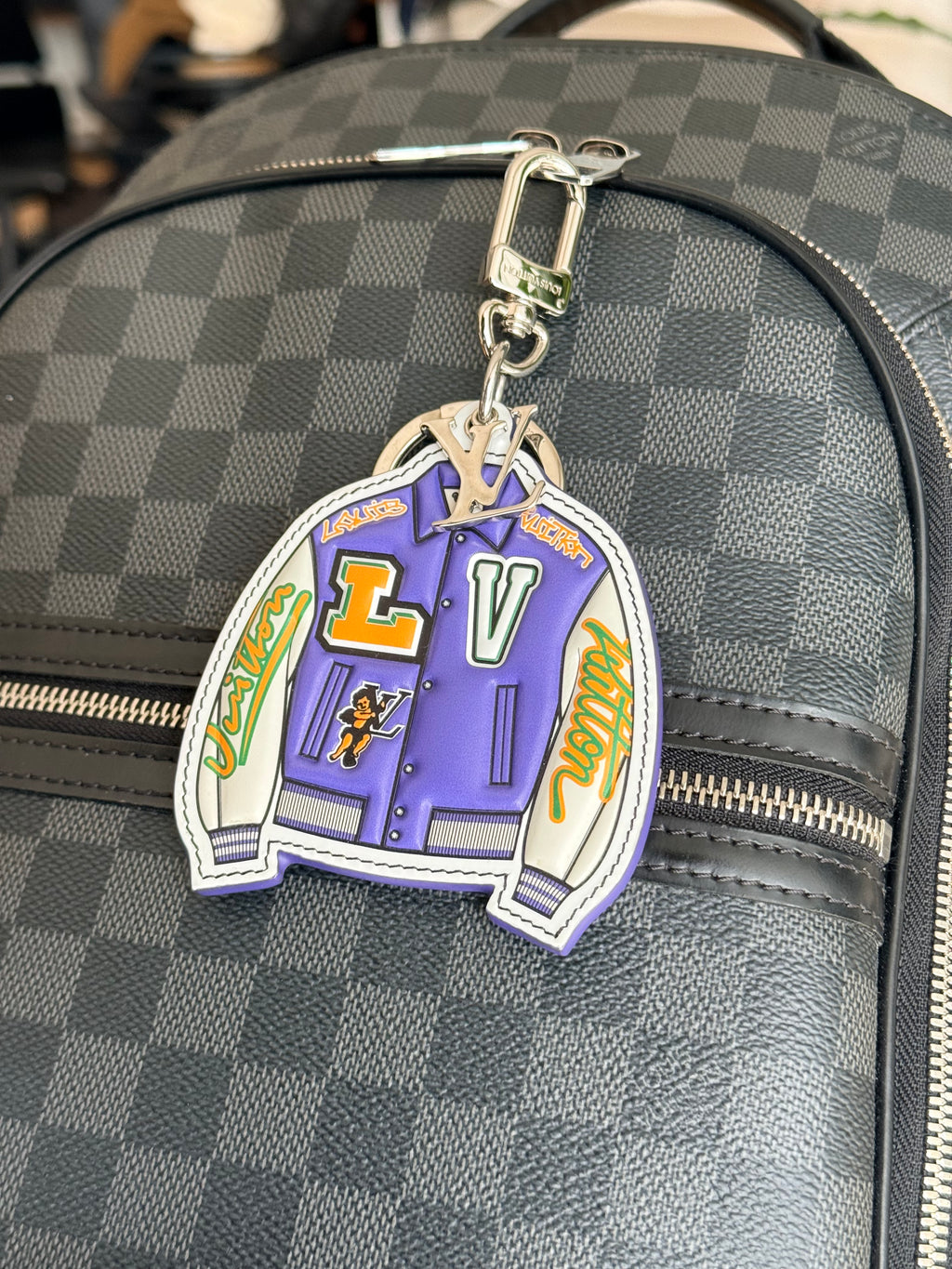 Louis Vuitton x Virgil Abloh: SS21 "Zoooom with Friends" Varsity Jacket Bag Charm