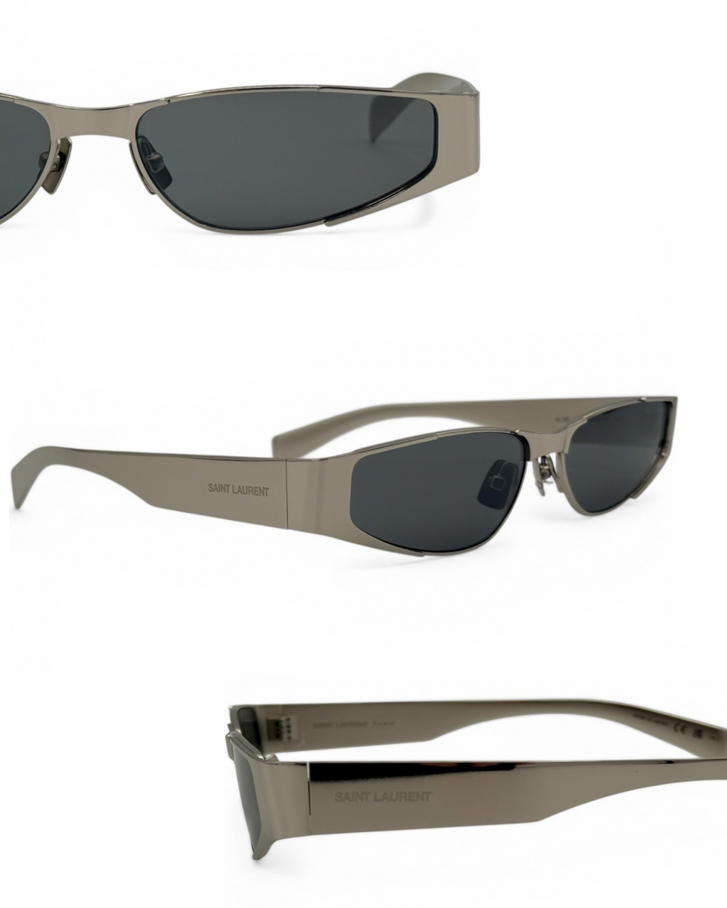 Saint Laurent SL 739 Sunglasses – Silver-Tone Metal