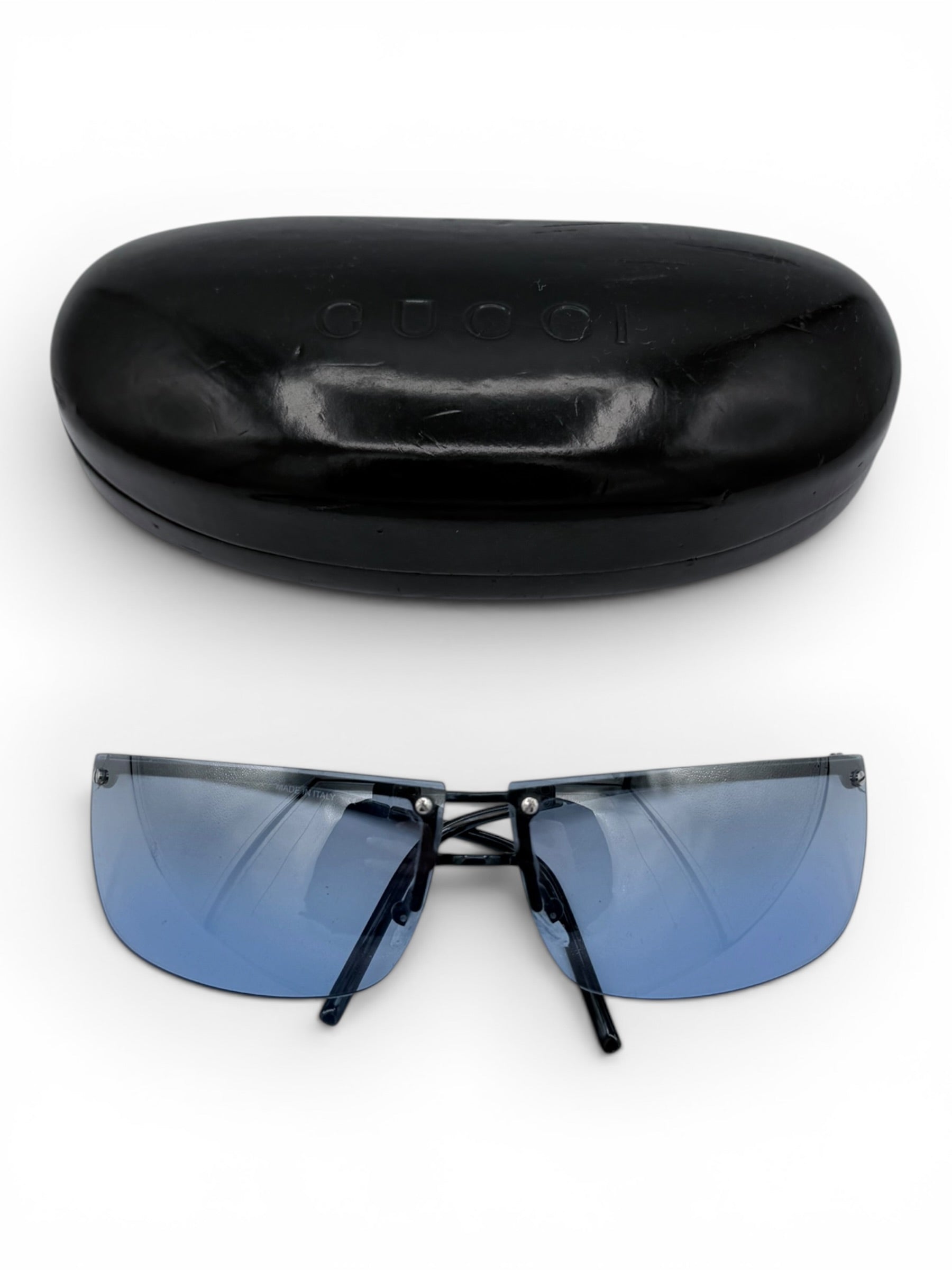 Gucci vintage sunglasses blue FW2000 - Frameless - Tom Ford Era