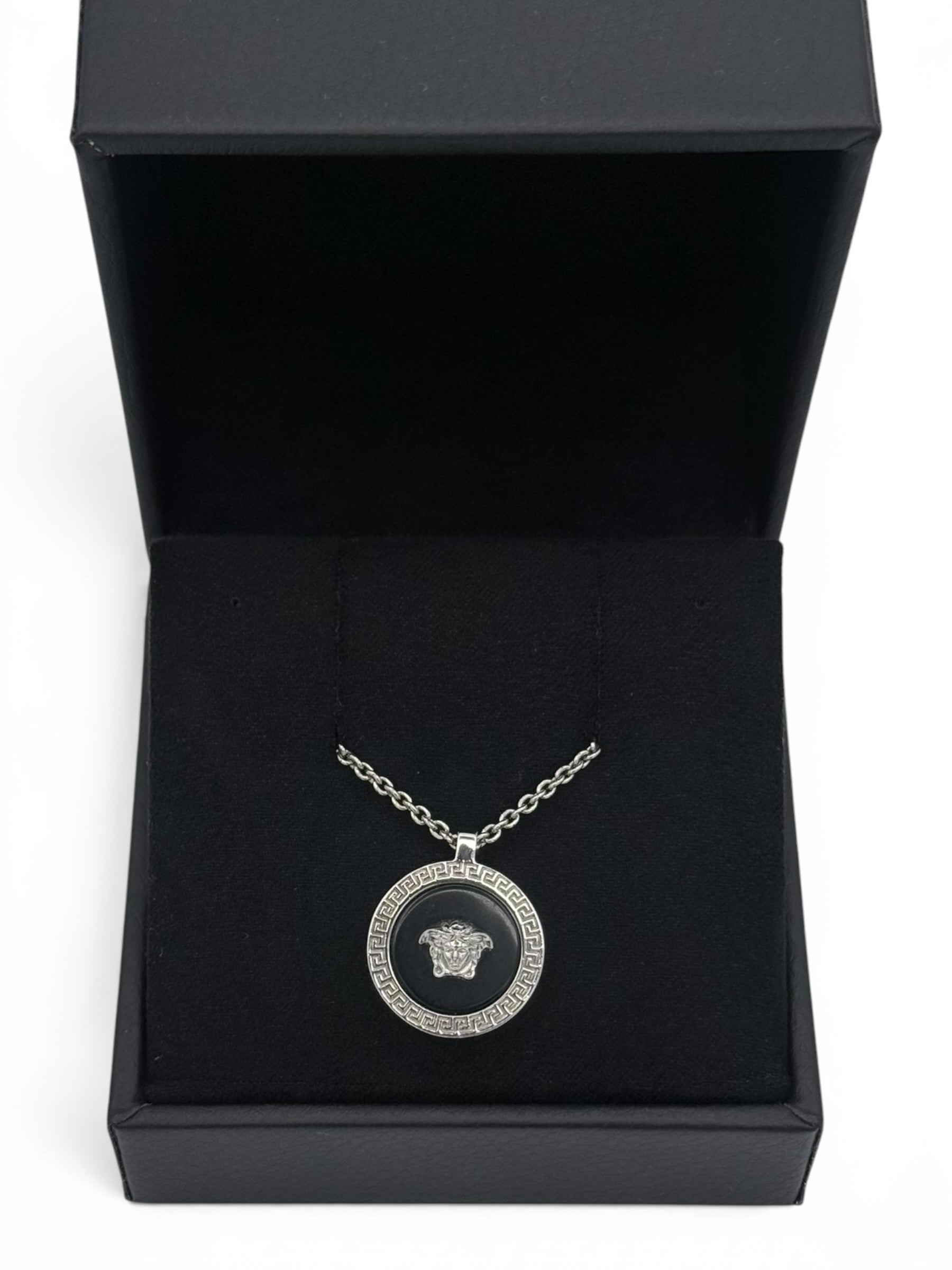 Versace Medusa necklace silver tone