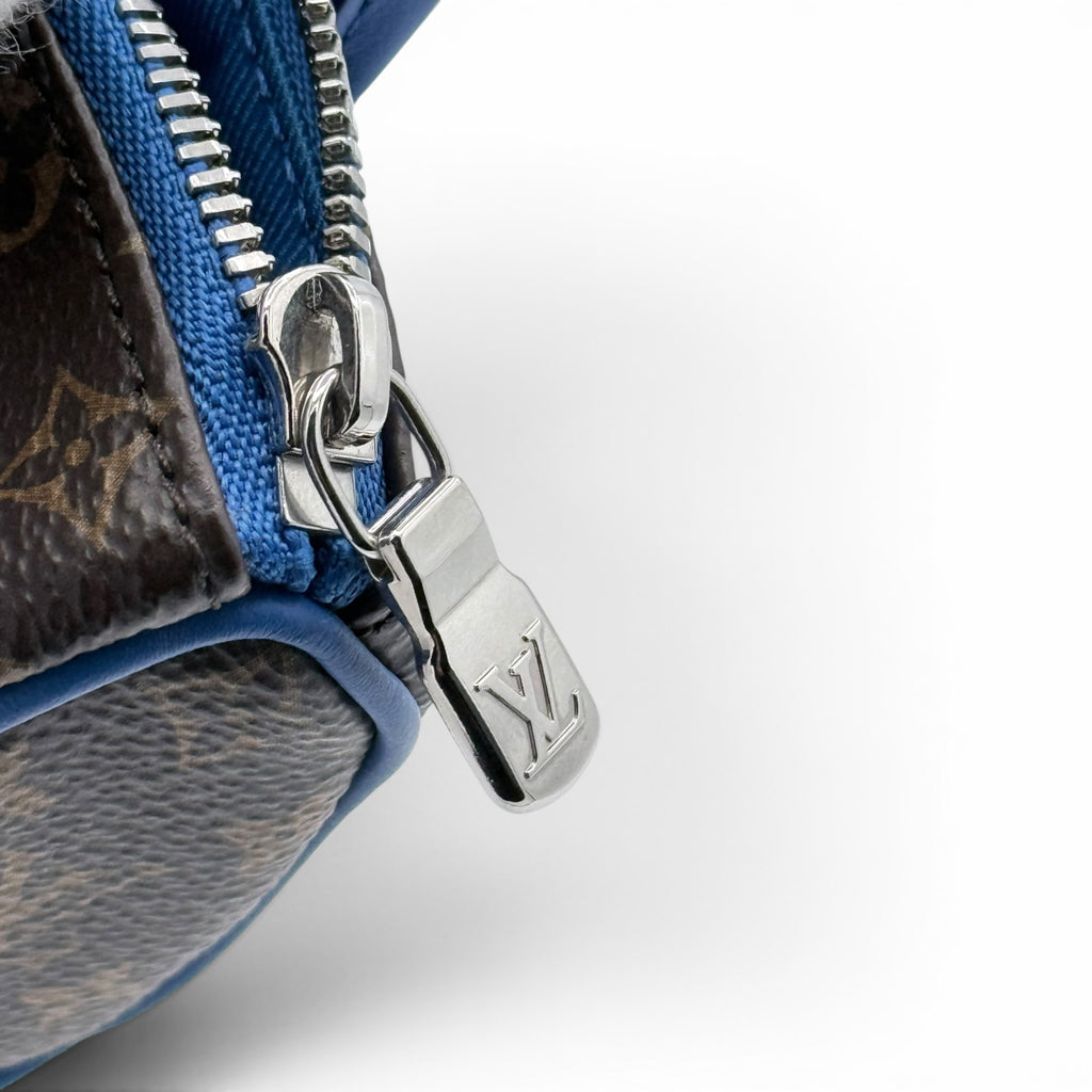 Louis Vuitton Mini Keepall Charm - Monogram Canvas & Blue Leather