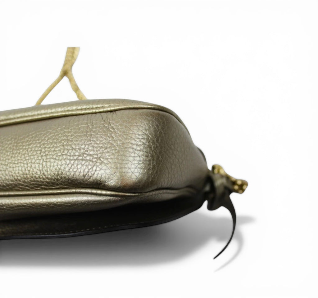 Gucci Soho Flap Disco – Metallic Leather (Gold / Silver)