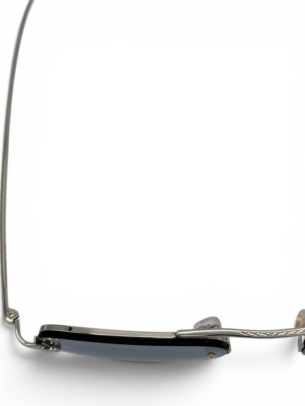 Montblanc silver-light blue sunglasses