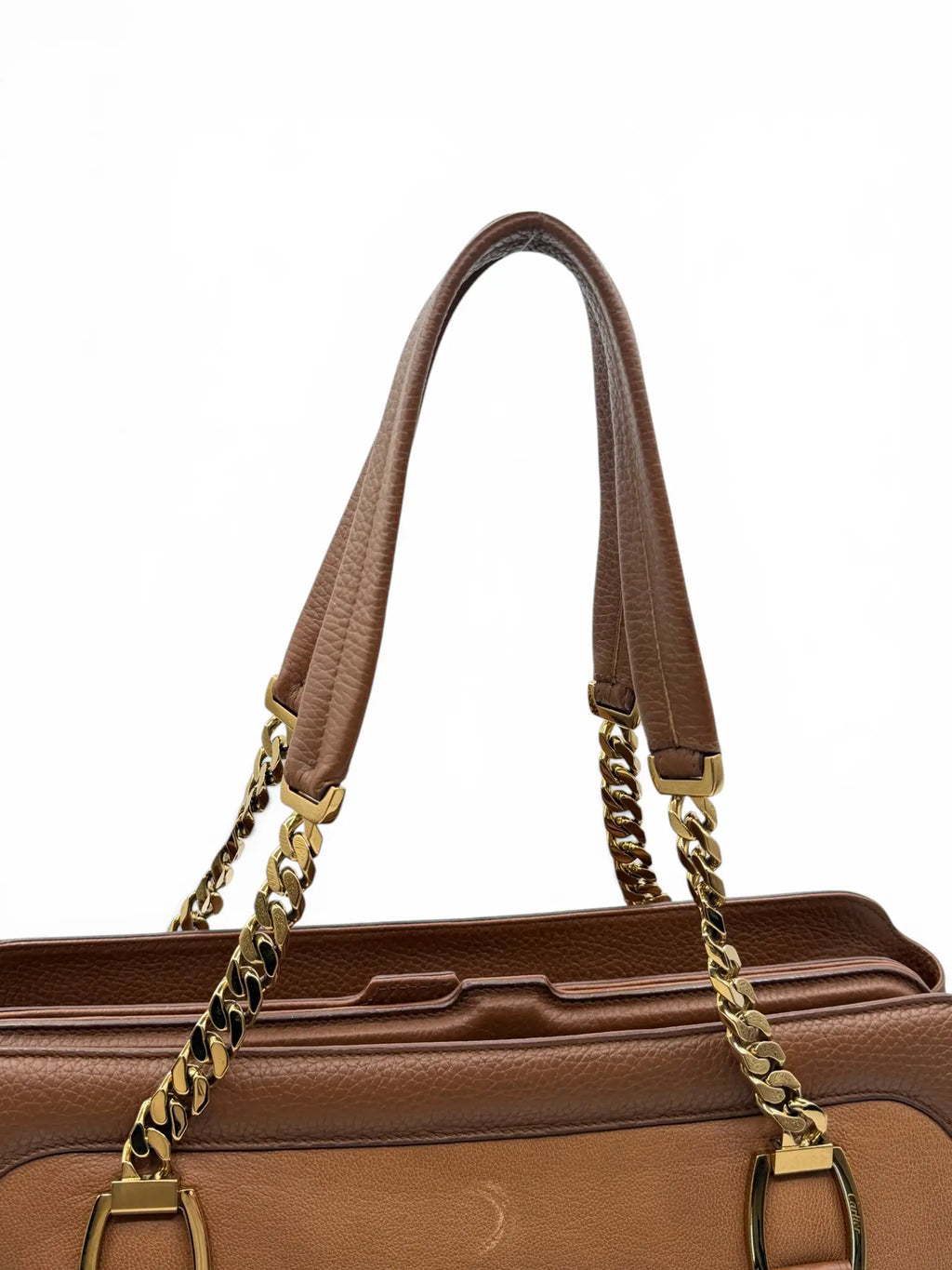 Cartier Bowler Bag – Brown Grained Leather – Gold Hardware