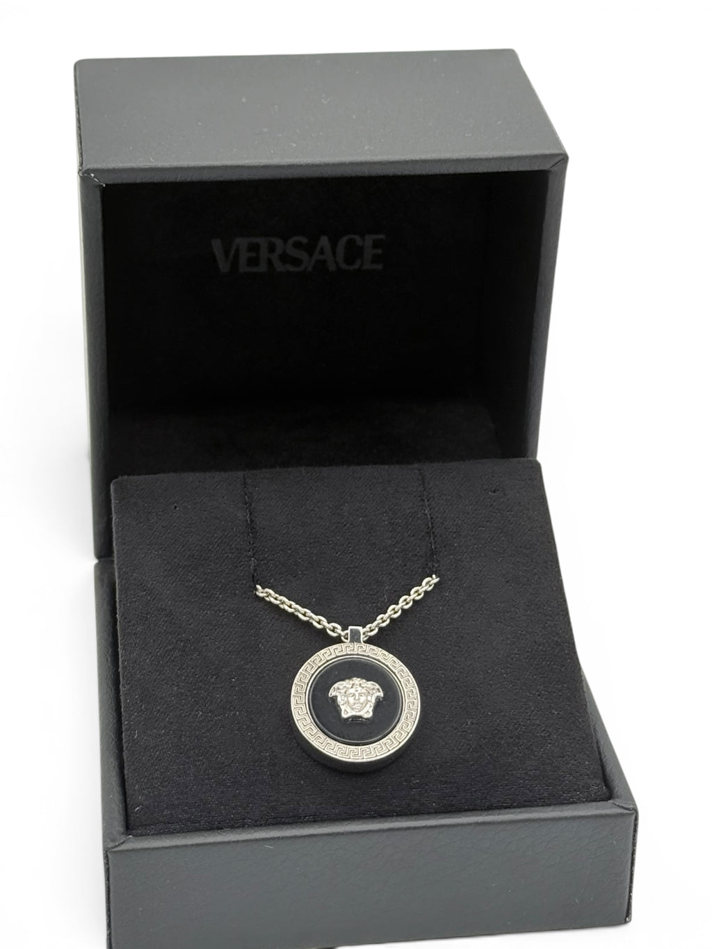 Versace Medusa necklace silver tone