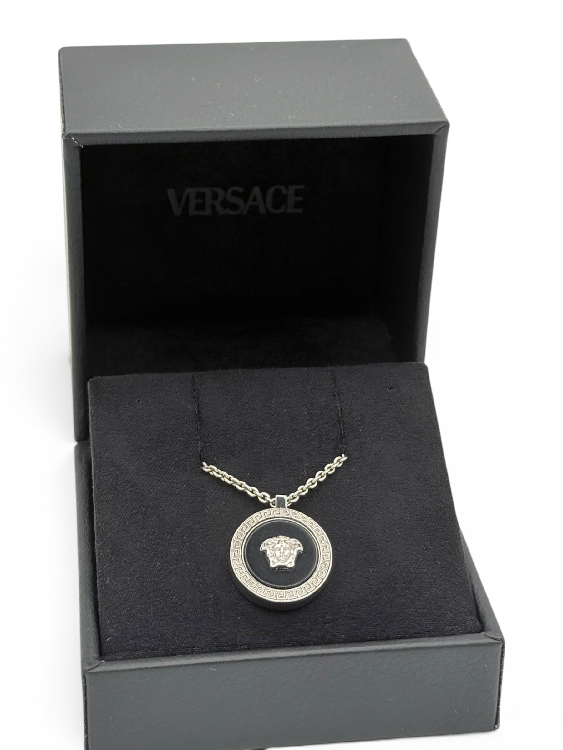 Versace Medusa necklace silver tone