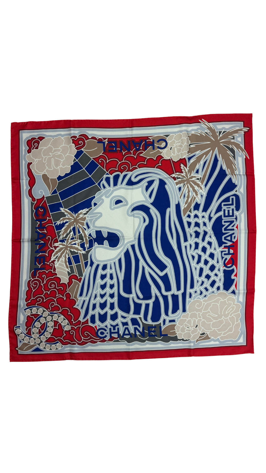 Chanel silk scarf LUXVINTAGE-LISBON