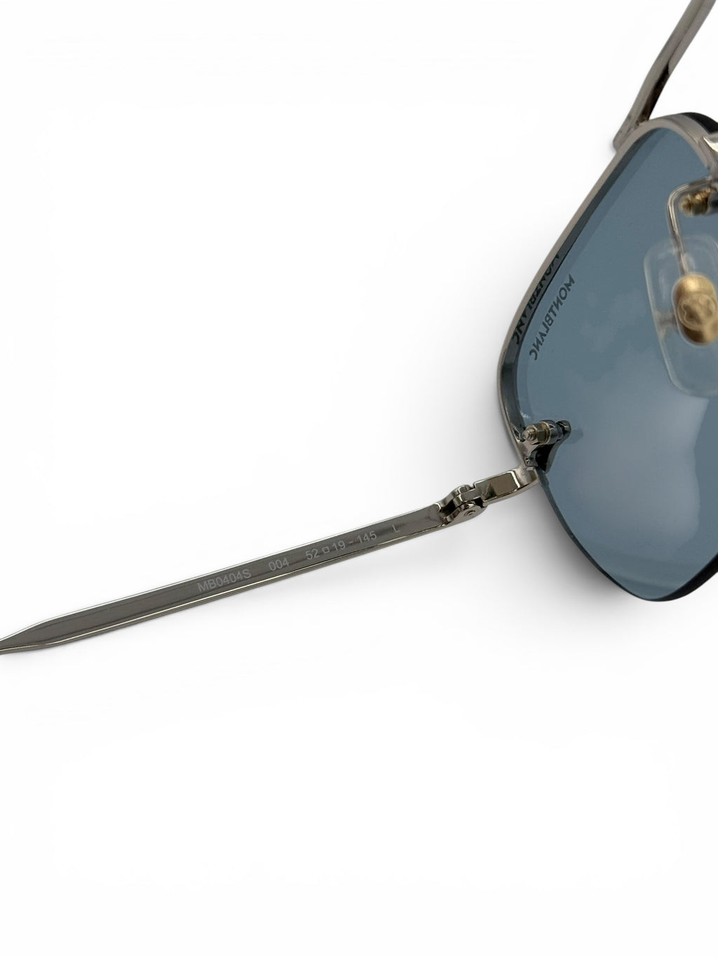 Montblanc silver-light blue sunglasses