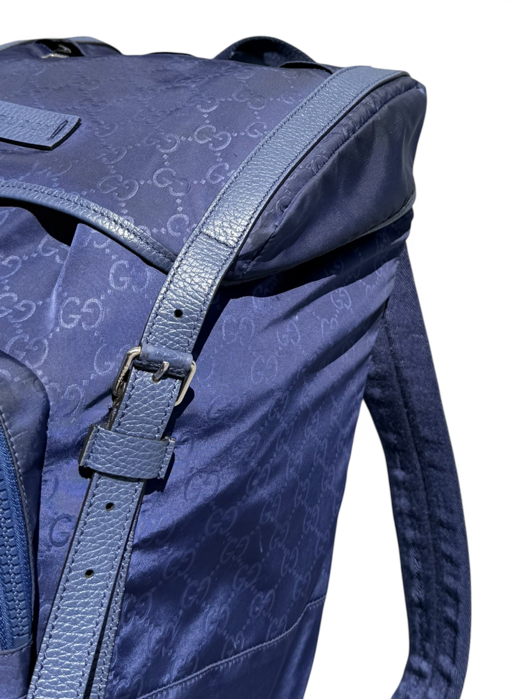 Gucci GG Nylon Backpack – Navy Blue