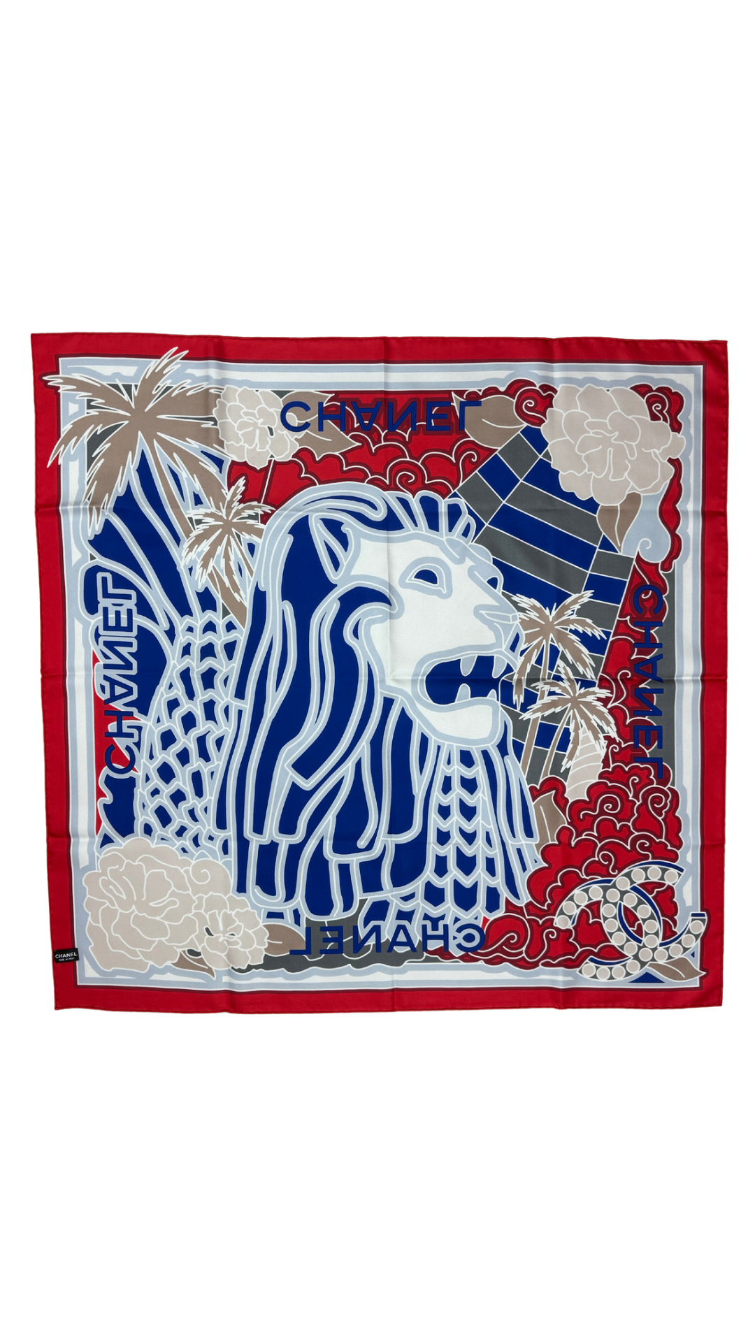 Chanel silk scarf LUXVINTAGE-LISBON