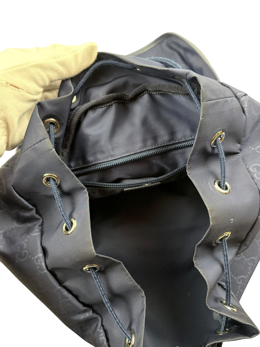 Gucci GG Nylon Backpack – Navy Blue
