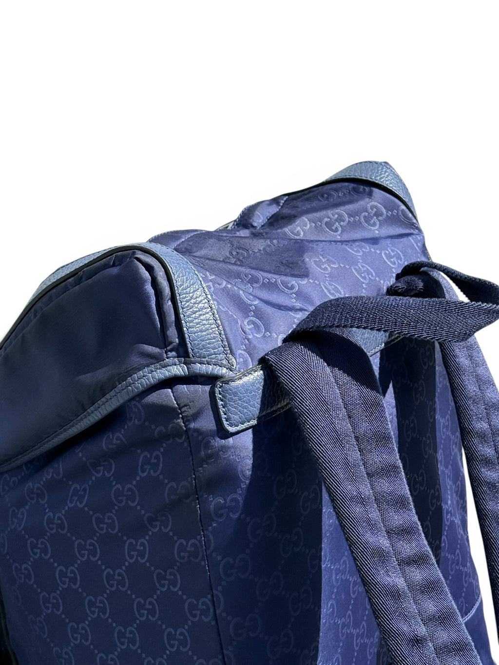 Gucci GG Nylon Backpack – Navy Blue