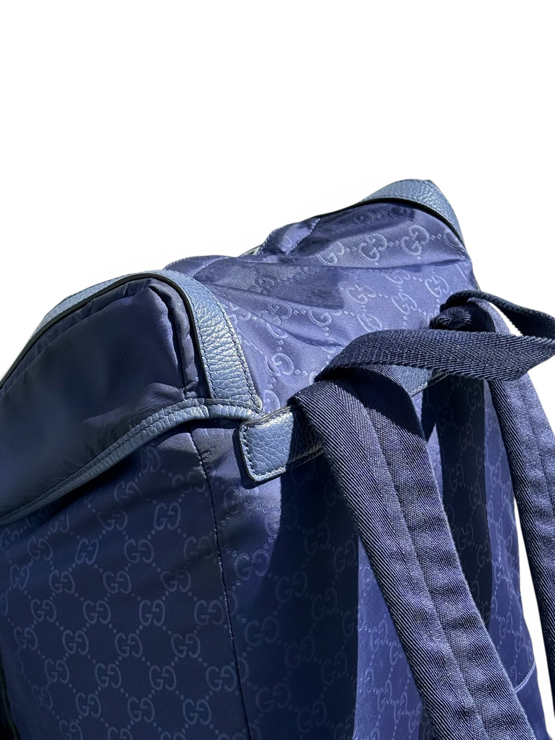 Gucci GG Nylon Backpack – Navy Blue