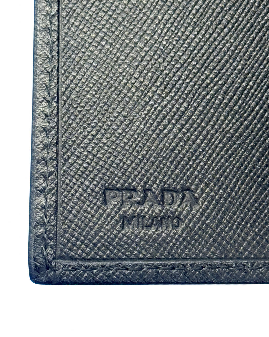 Prada Saffiano Leather Money Clip Wallet – Black