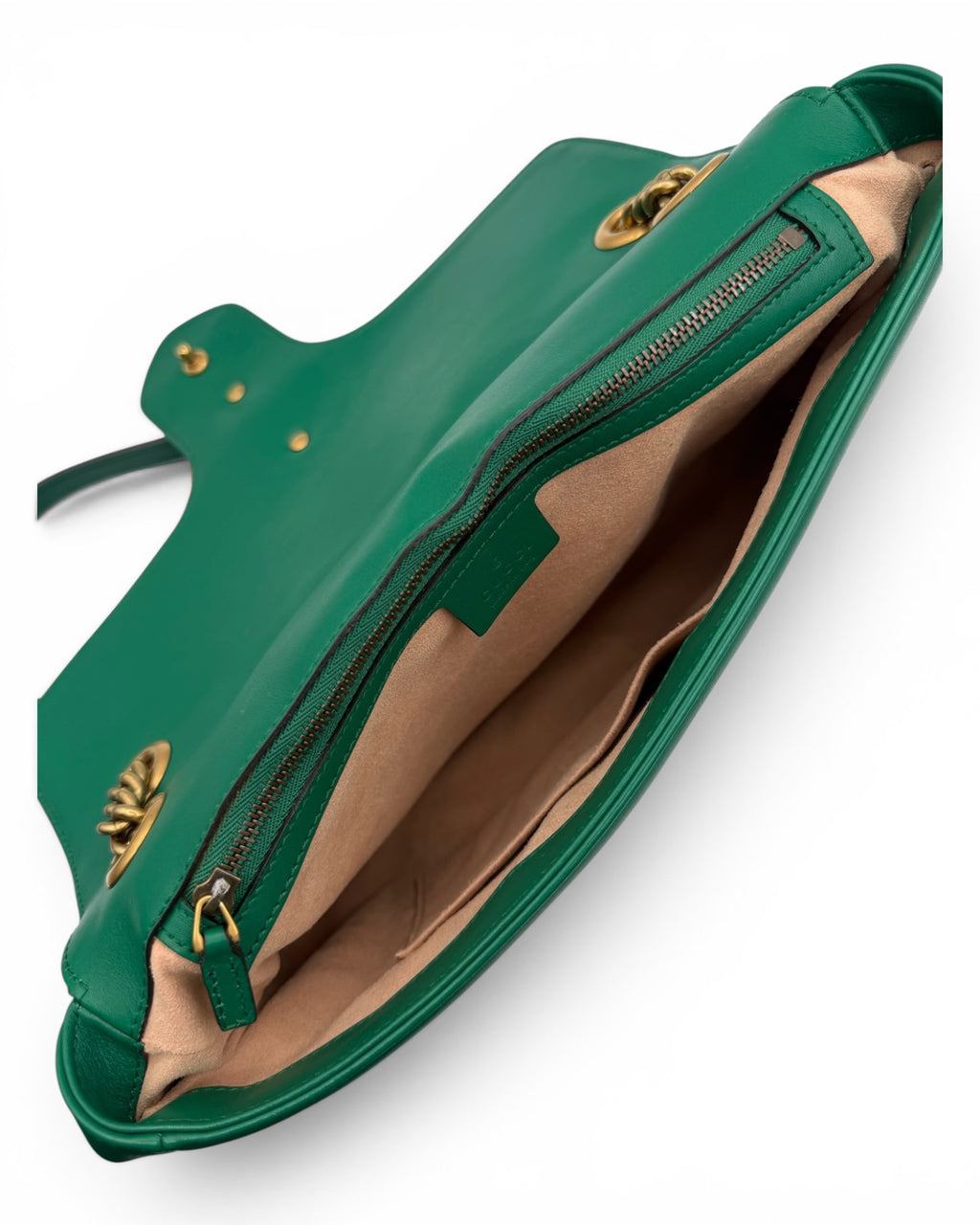Gucci GG Marmont Matelassé Flap Bag – Green LUXVINTAGELISBON
