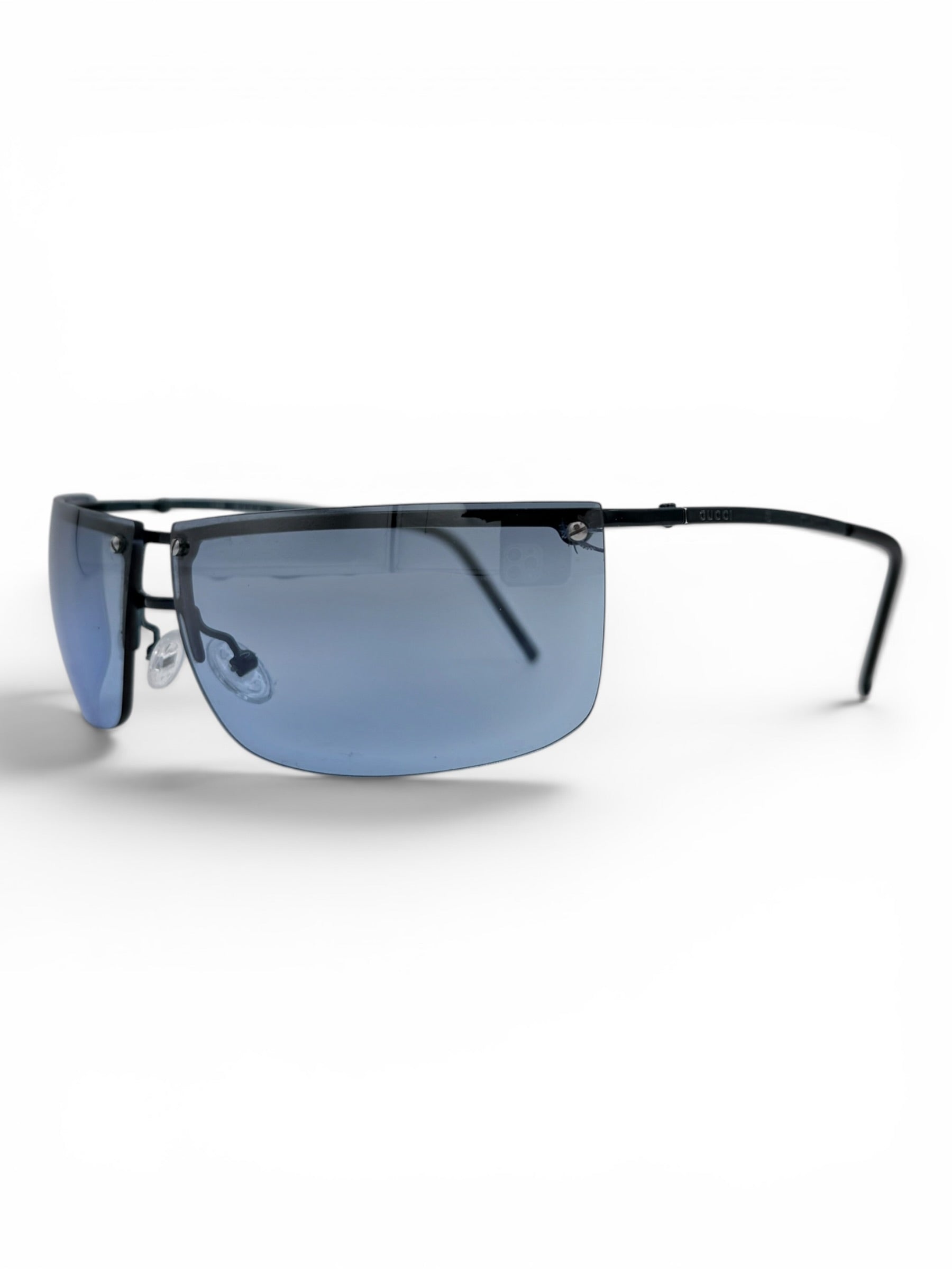 Gucci vintage sunglasses blue FW2000 - Frameless - Tom Ford Era