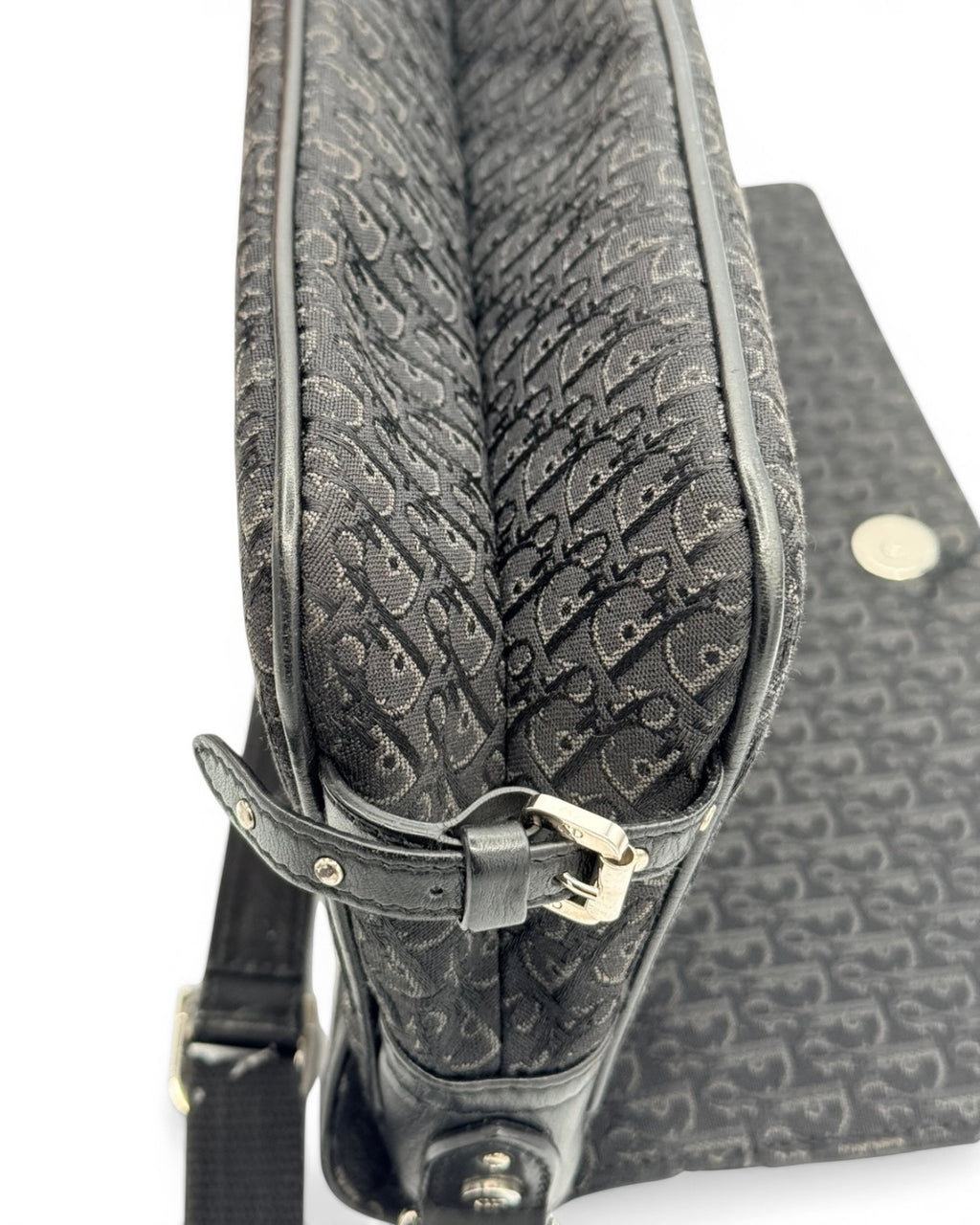 Mala de ombro Christian Dior Vintage Oblique Canvas Baguette