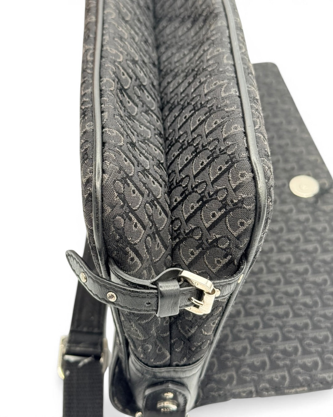 Mala de ombro Christian Dior Vintage Oblique Canvas Baguette