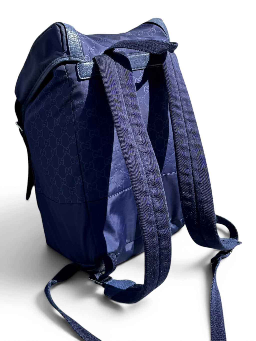 Gucci GG Nylon Backpack – Navy Blue