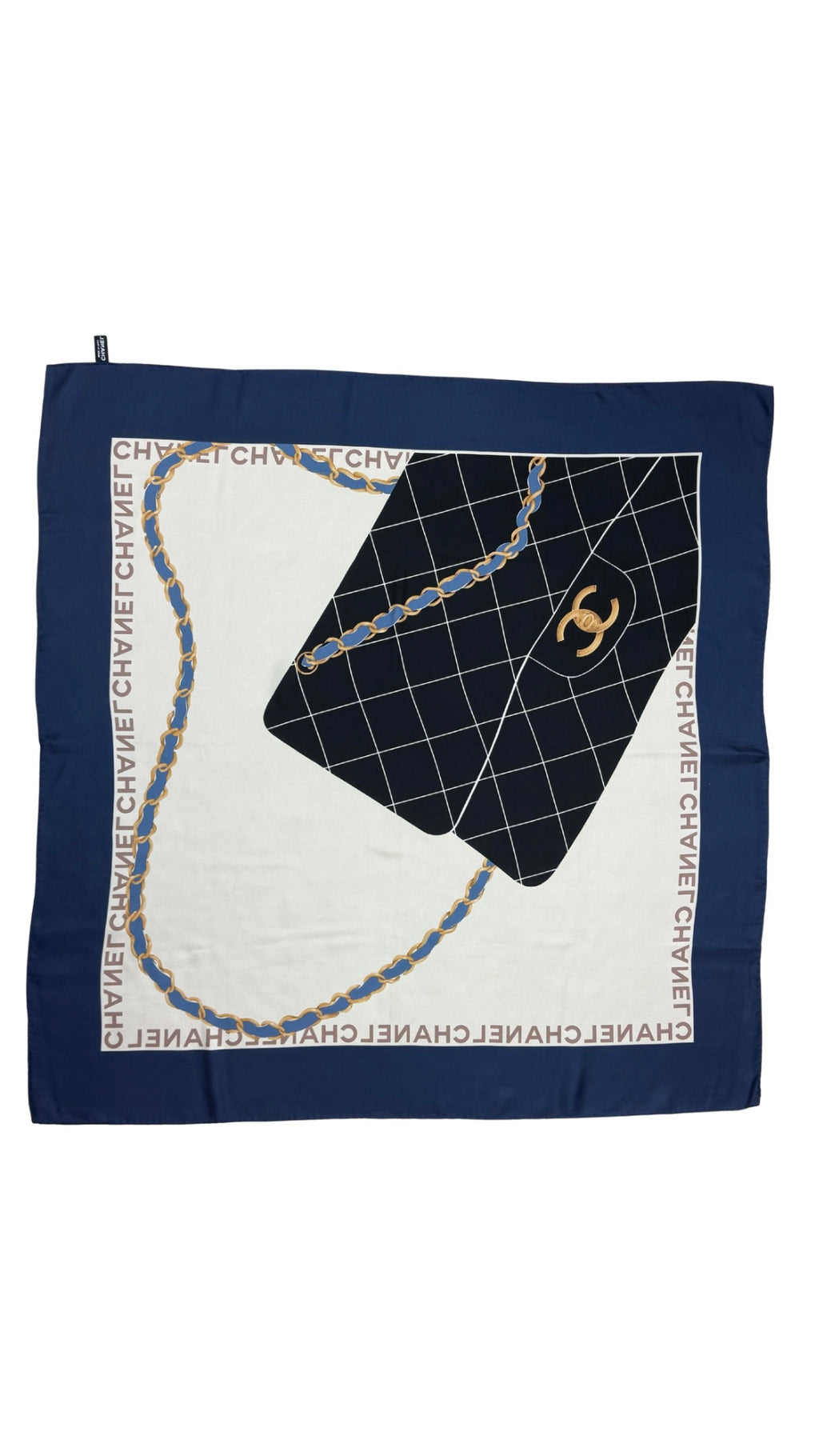 Chanel silk scarf LUXVINTAGE-LISBON