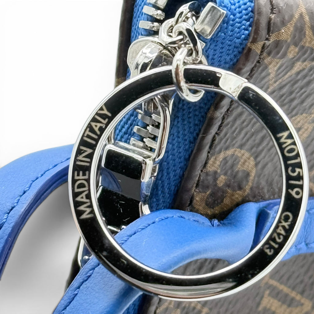 Louis Vuitton Mini Keepall Charm - Monogram Canvas & Blue Leather