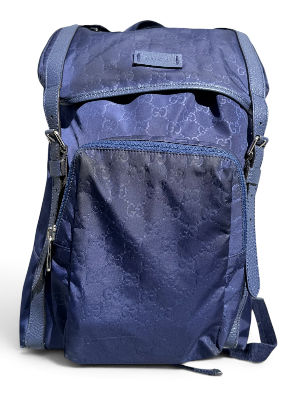 Gucci GG Nylon Backpack – Navy Blue