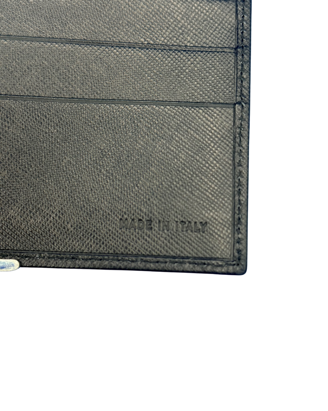 Prada Saffiano Leather Money Clip Wallet – Black
