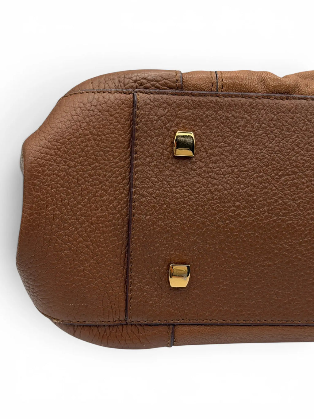 Cartier Bowler Bag – Brown Grained Leather – Gold Hardware
