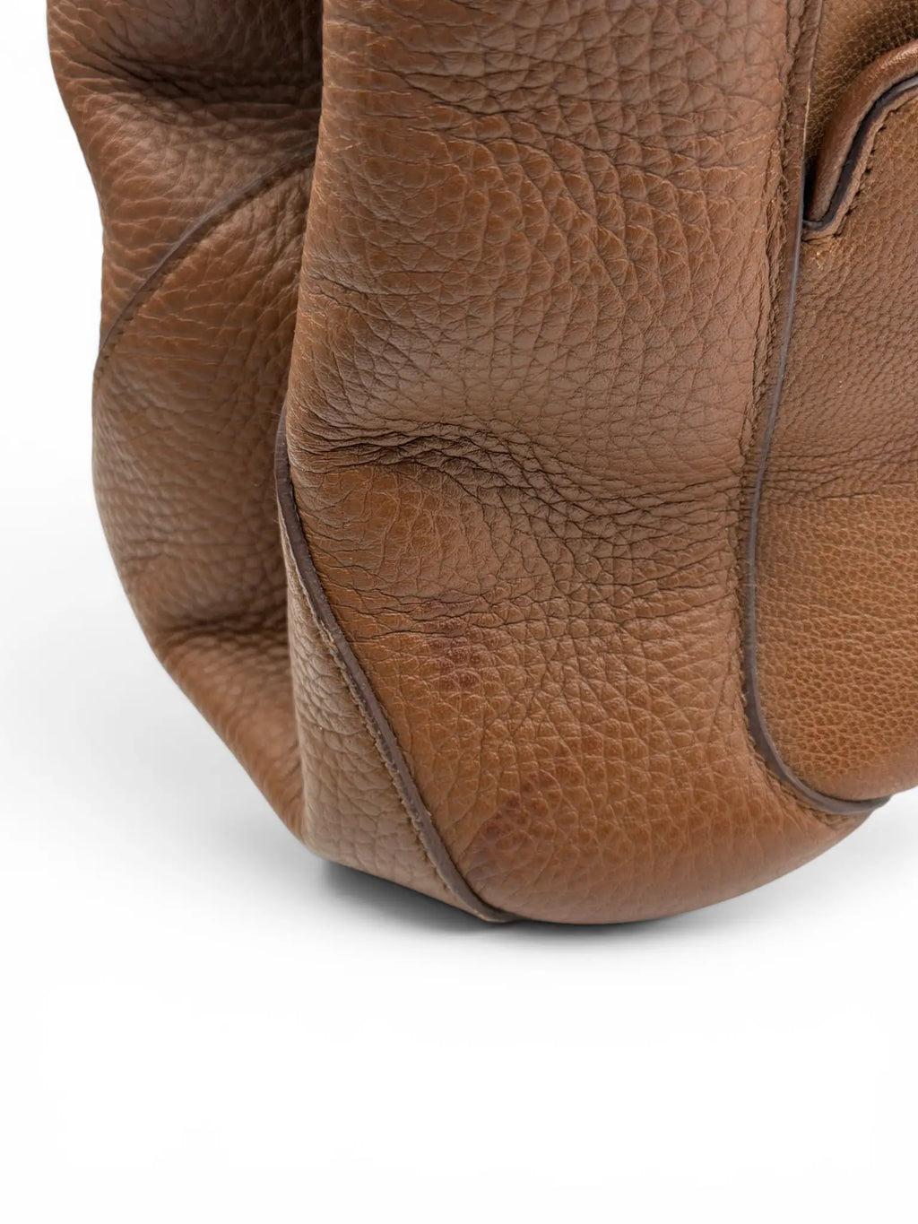 Cartier Bowler Bag – Brown Grained Leather – Gold Hardware