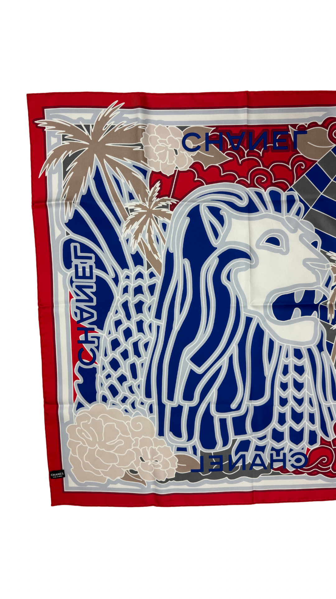 Chanel silk scarf LUXVINTAGE-LISBON