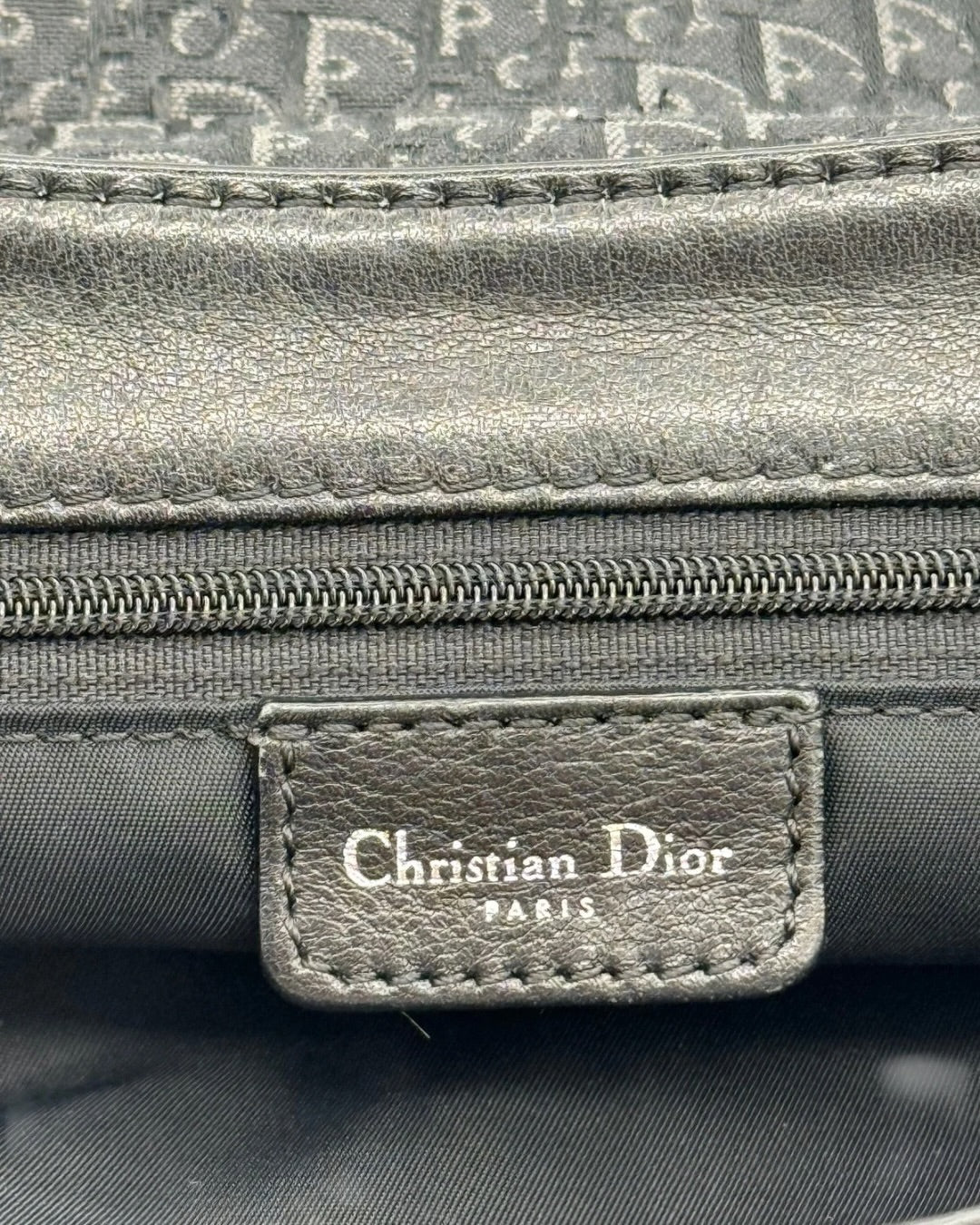 Mala de ombro Christian Dior Vintage Oblique Canvas Baguette