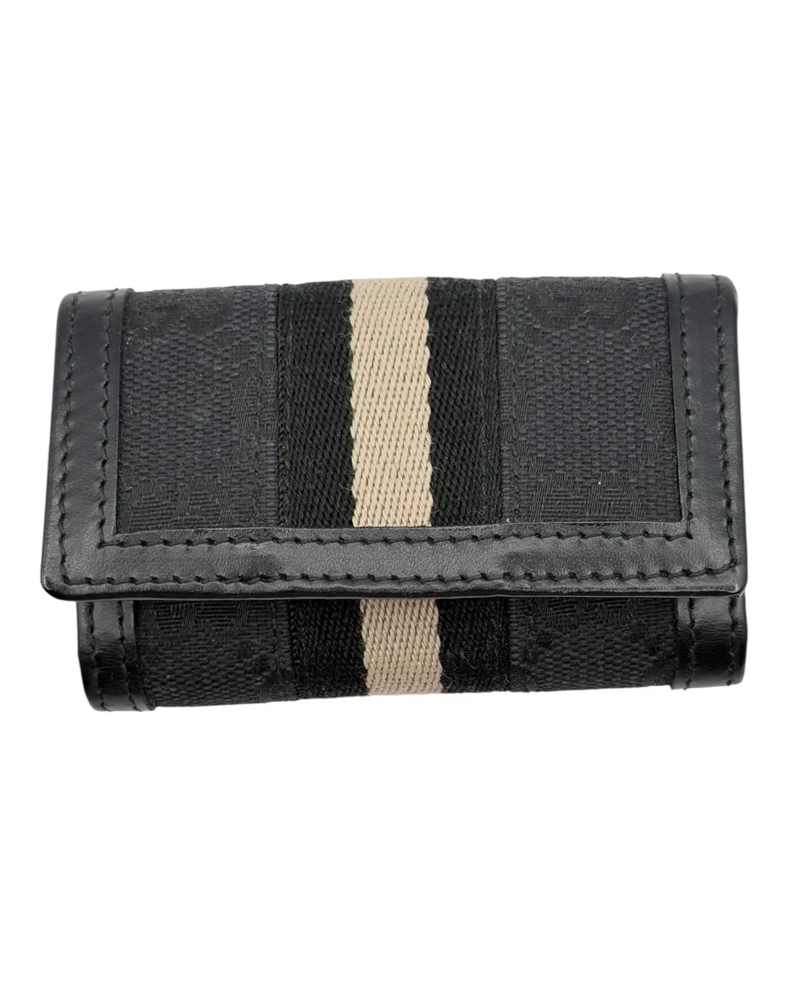 Gucci GG Canvas Key Holder – Web Stripe