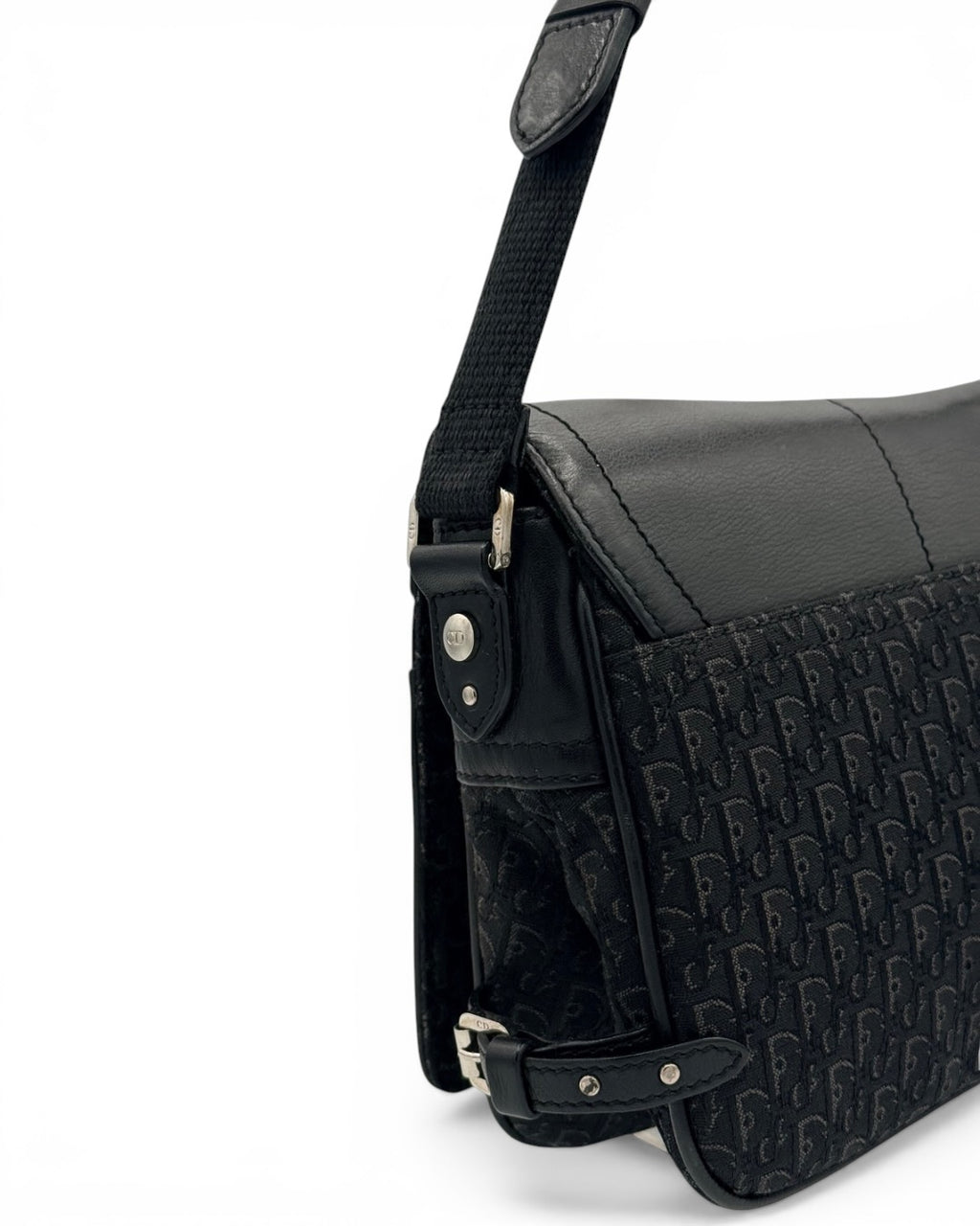 Mala de ombro Christian Dior Vintage Oblique Canvas Baguette