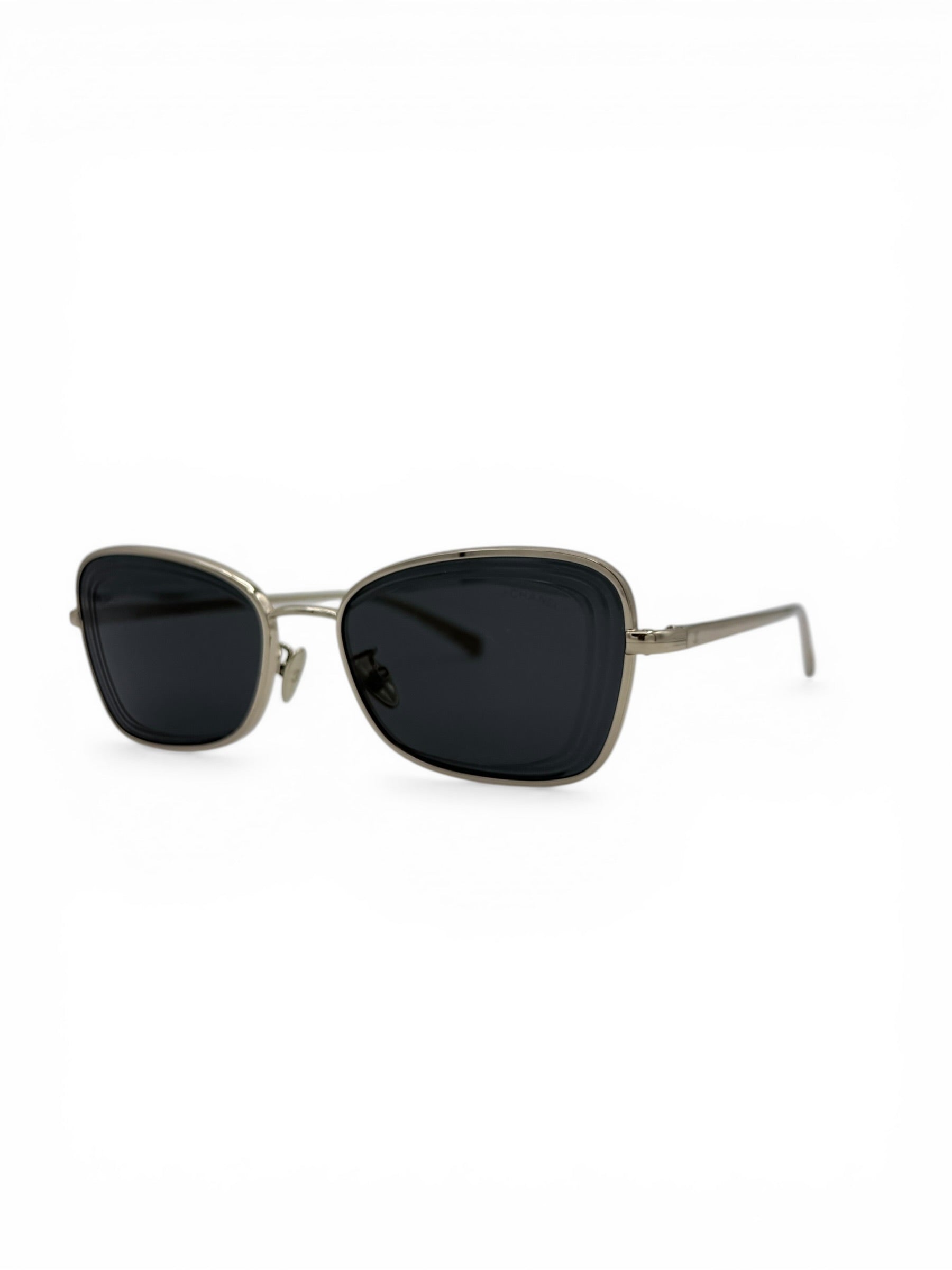 Chanel 4284 gold-black cat-eye sunglasses