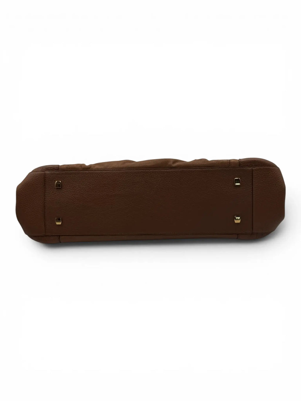 Cartier Bowler Bag – Brown Grained Leather – Gold Hardware