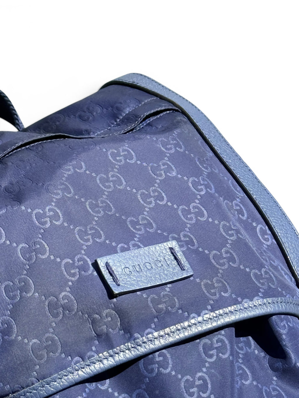 Gucci GG Nylon Backpack – Navy Blue