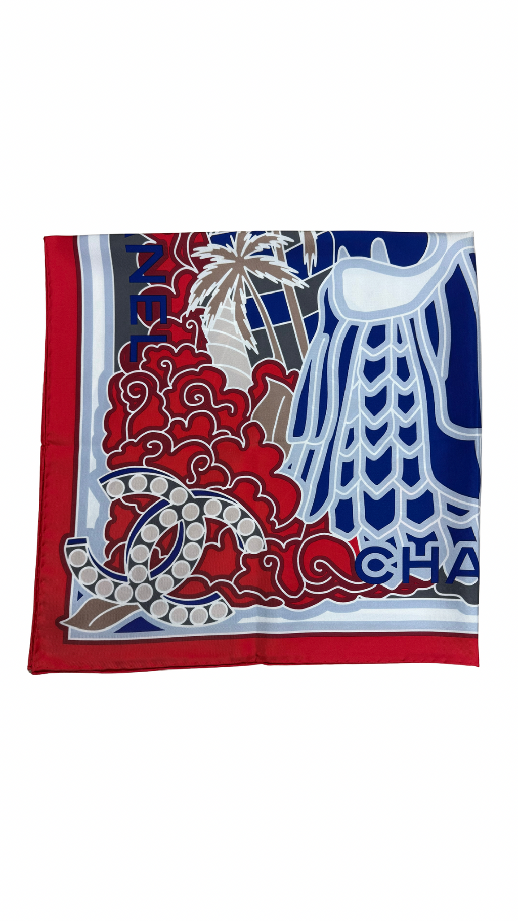 Chanel silk scarf LUXVINTAGE-LISBON