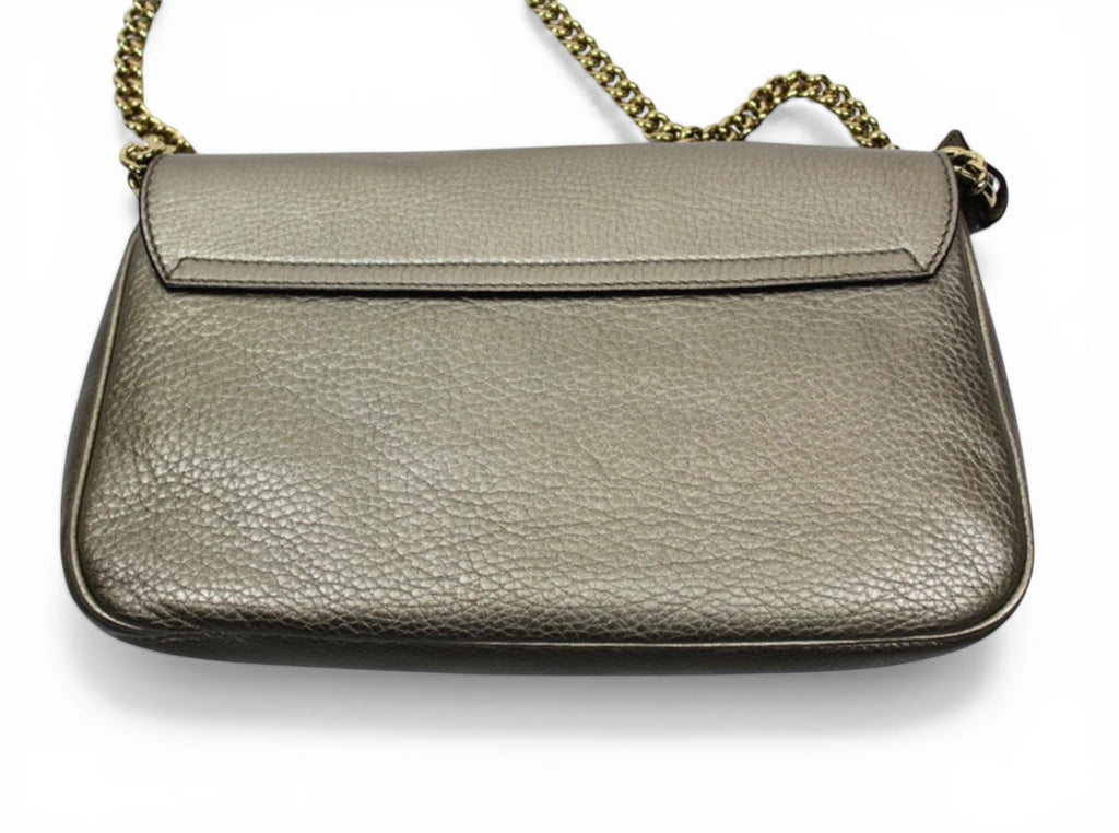 Gucci Soho Flap Disco – Metallic Leather (Gold / Silver)