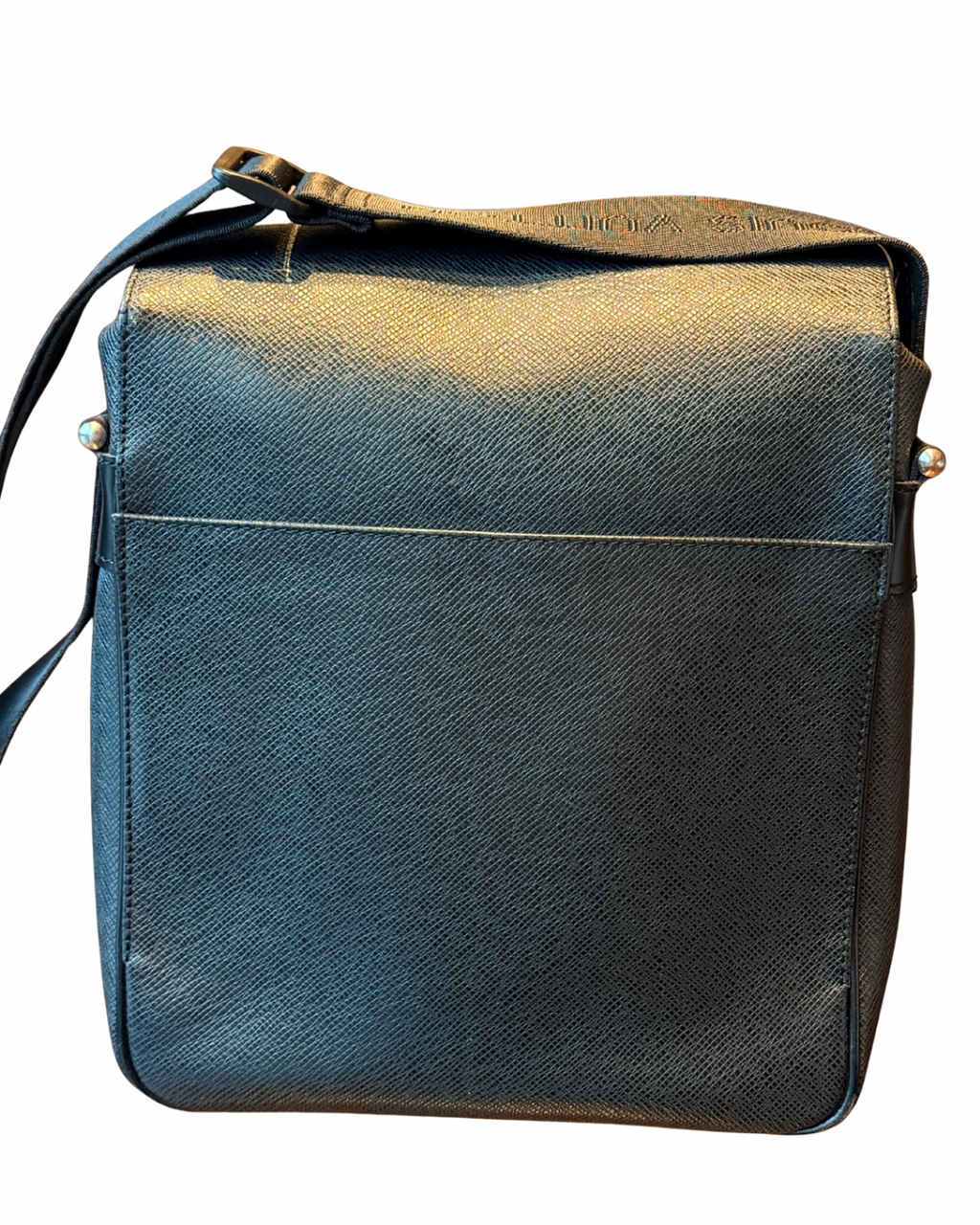 Louis Vuitton Saratov PM – Black Taiga Leather Messenger Bag