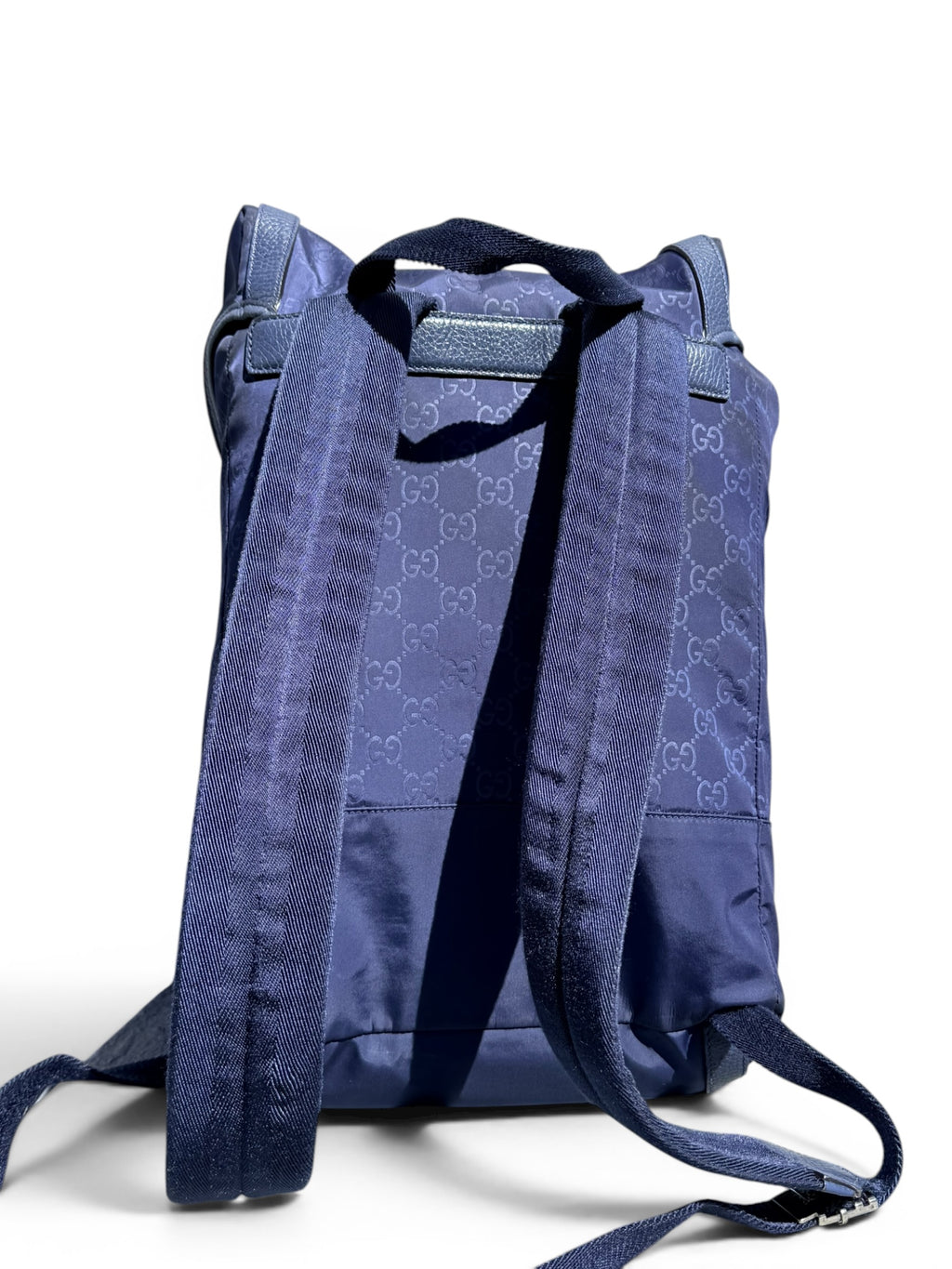 Gucci GG Nylon Backpack – Navy Blue