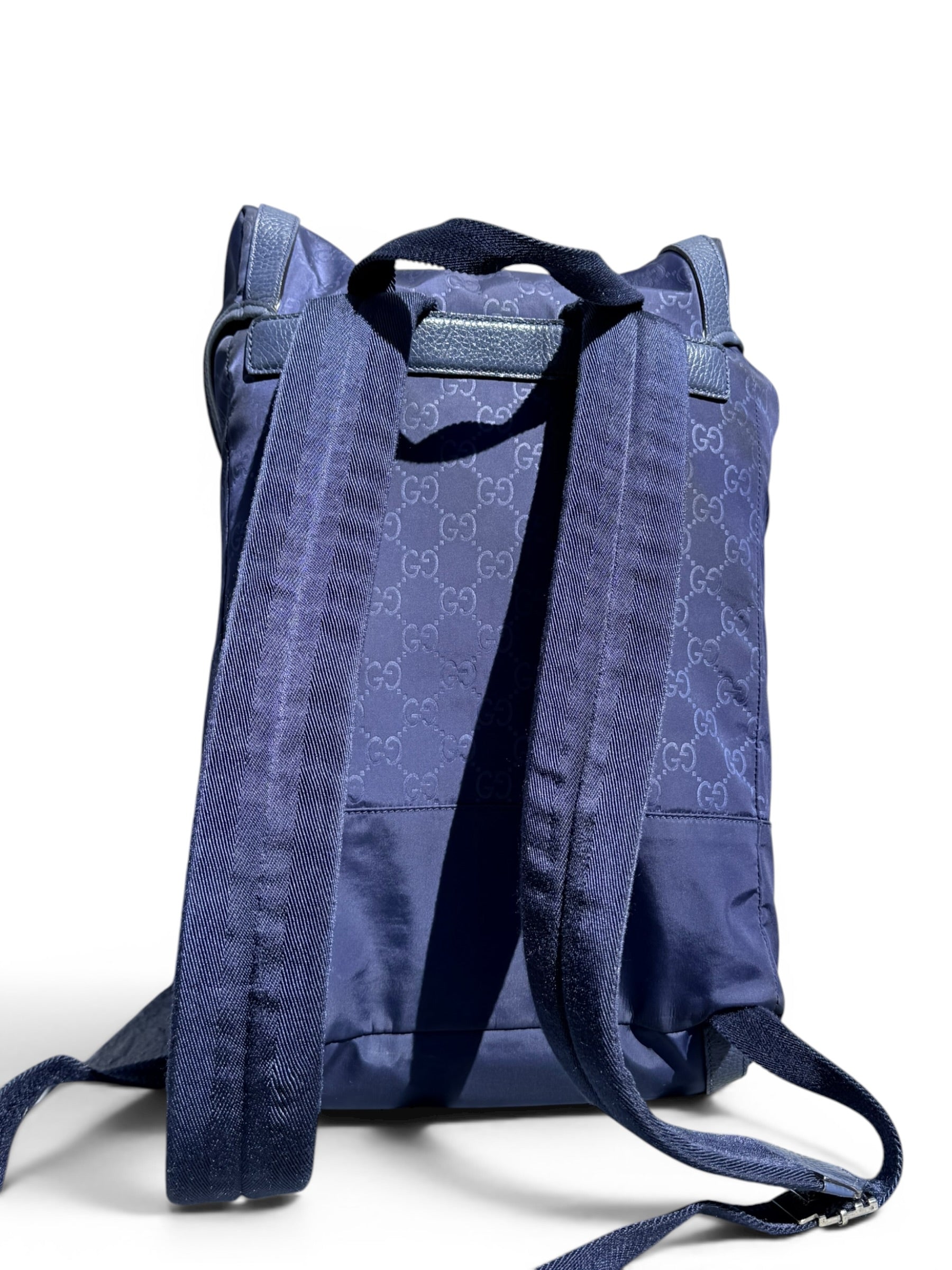 Gucci GG Nylon Backpack – Navy Blue