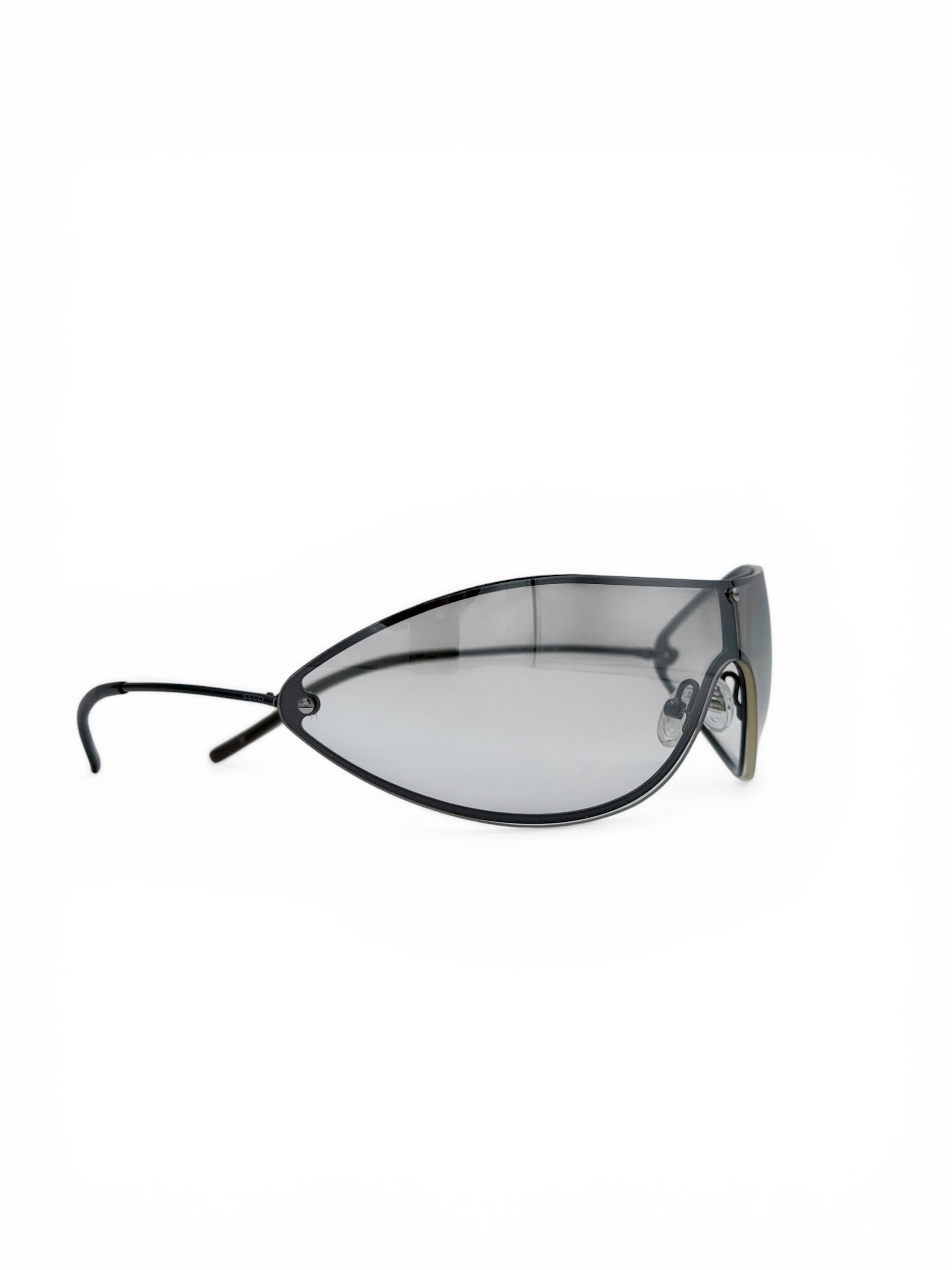 Gucci Shield Sunglasses – SS2001 – Rimless Metal Frame - Tom Ford Era