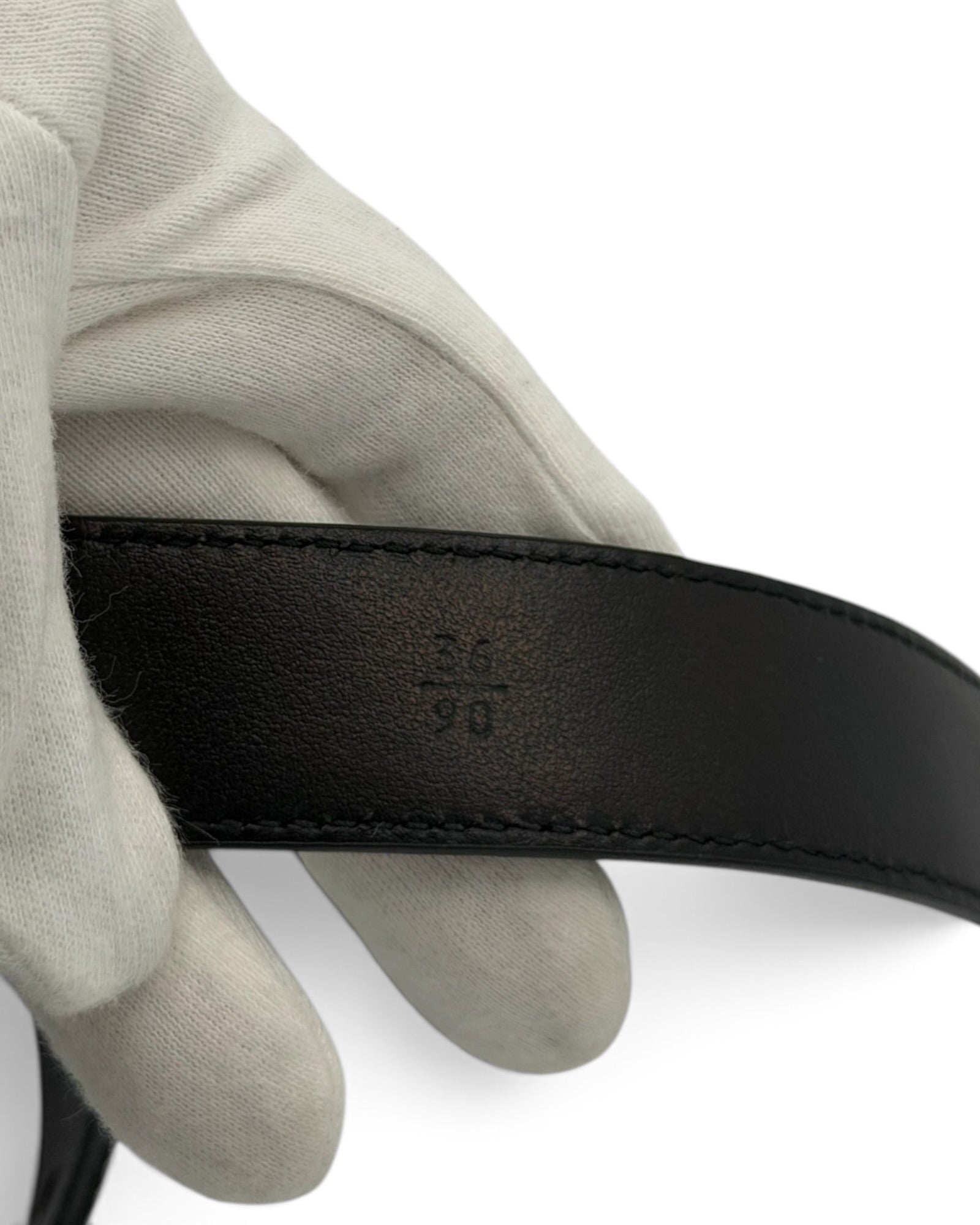 Cinto Prada em Pele Saffiano – Preto