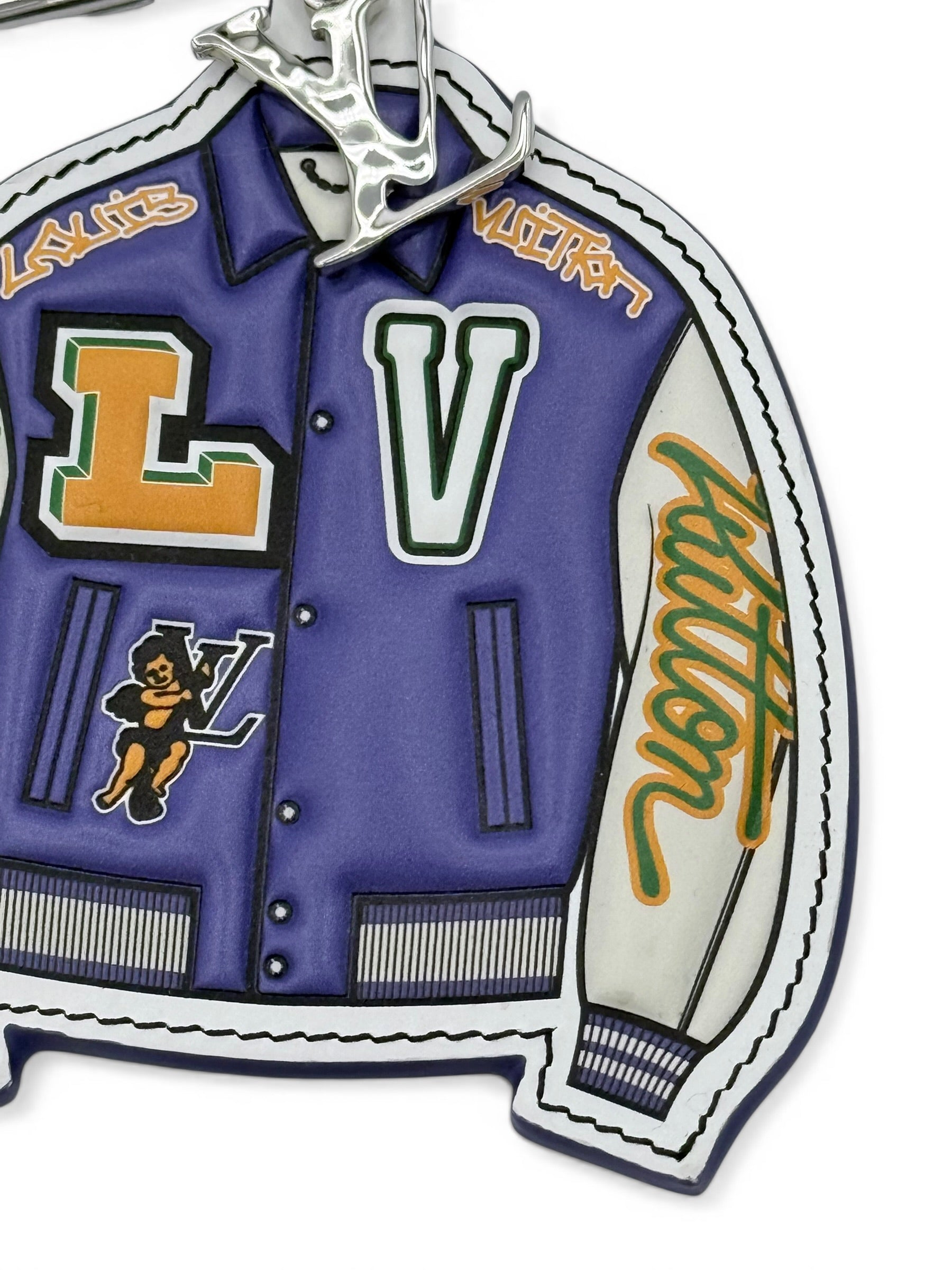Louis Vuitton x Virgil Abloh: SS21 "Zoooom with Friends" Varsity Jacket Bag Charm