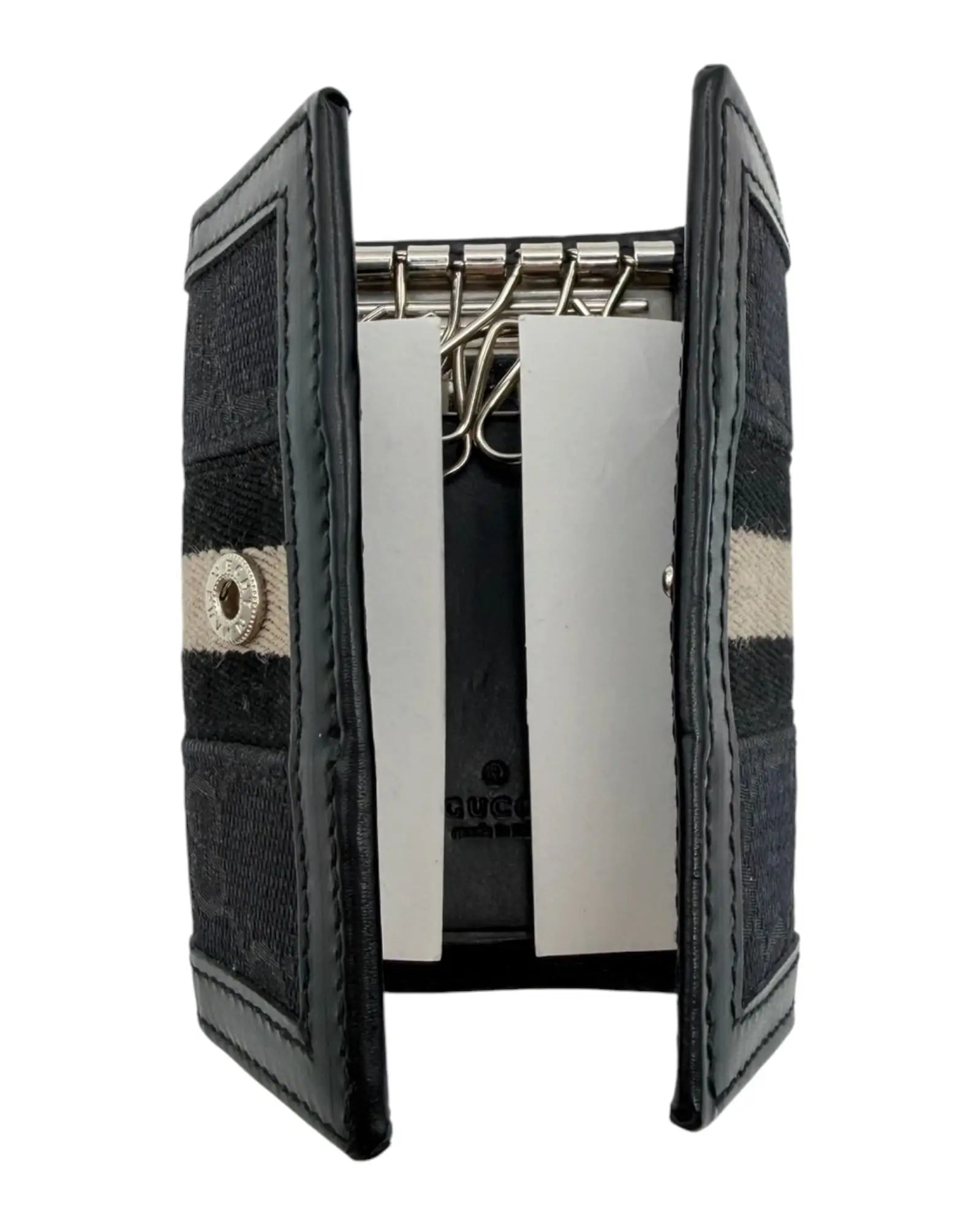 Gucci GG Canvas Key Holder – Web Stripe