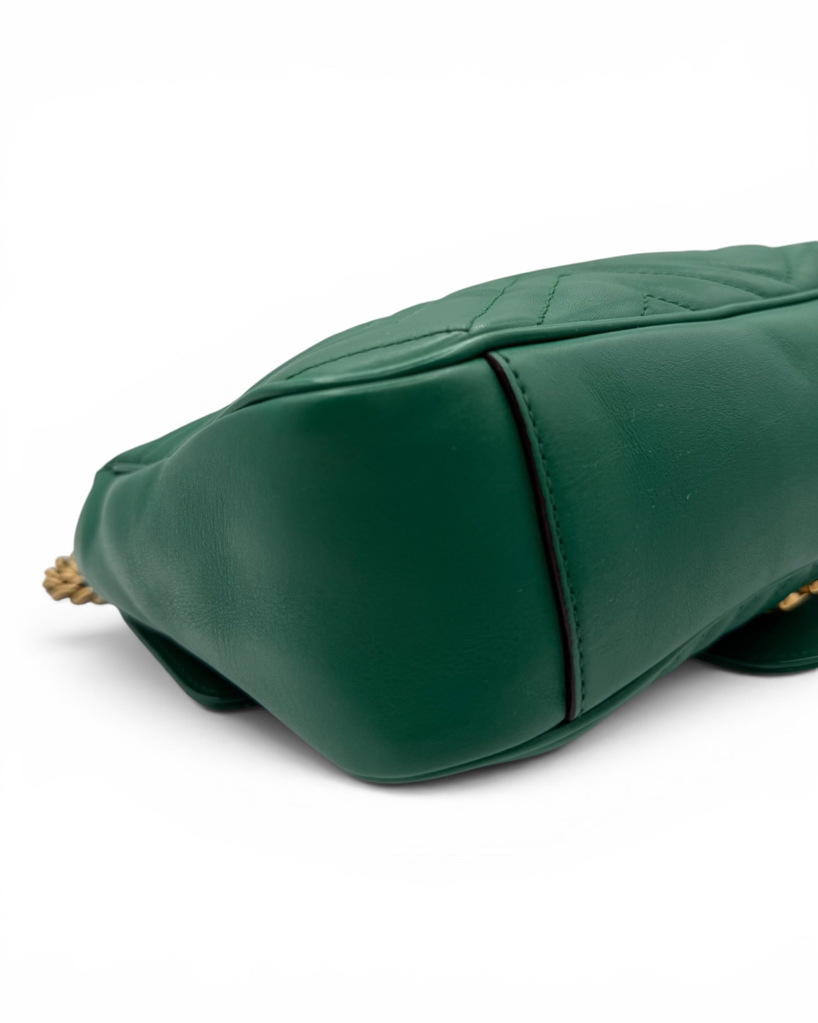 Gucci GG Marmont Matelassé Flap Bag – Green LUXVINTAGELISBON