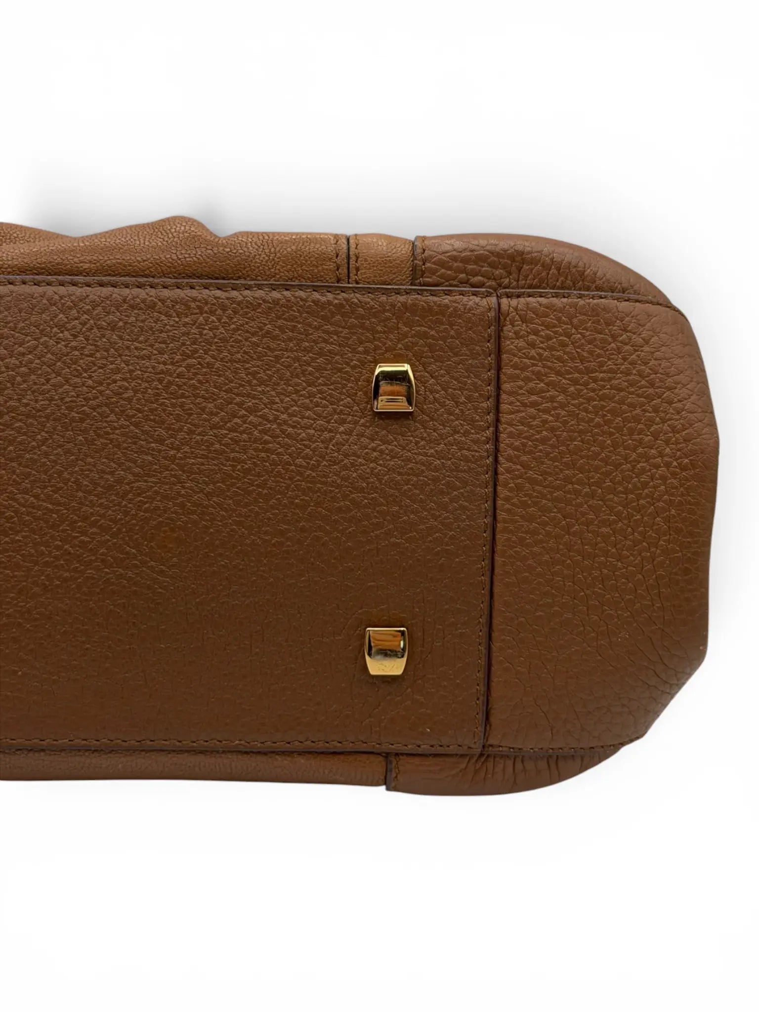 Cartier Bowler Bag – Brown Grained Leather – Gold Hardware