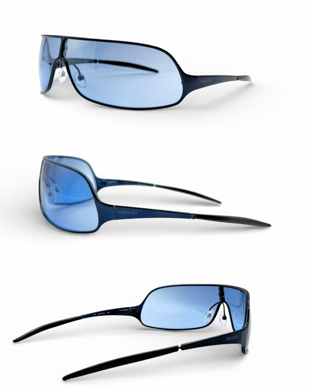 Gucci Shield Sunglasses SS2001 blue - Tom Ford era
